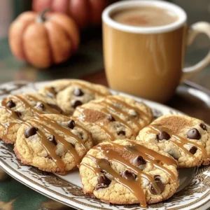 - 1 cup unsalted butter, softened - 1 cup brown sugar, packed - 1/2 cup granulated sugar - 1 large egg - 1 tablespoon vanilla extract - 1 cup pumpkin puree - 2 1/2 cups all-purpose flour - 1 teaspoon baking soda - 1 teaspoon baking powder - 1 teaspoon ground cinnamon - 1 teaspoon ground nutmeg - 1/2 teaspoon ground ginger - 1/2 teaspoon salt - 1 cup semi-sweet chocolate chips - 1/2 cup caramel sauce These ingredients create the perfect blend for Caramel Pumpkin Spice Latte Cookies. The unsalted butter gives a rich base, while the brown sugar adds depth. The pumpkin puree brings moisture and flavor, making these cookies soft and chewy. I love using spices like cinnamon, nutmeg, and ginger for that cozy taste. Together, they make these cookies feel like a warm hug on a chilly day. The semi-sweet chocolate chips add a nice touch of sweetness. Don't forget the caramel sauce; it brings everything together. - Optional mix-ins: Consider adding nuts or dried fruits for added texture. - Substitutions for dietary restrictions: You can use gluten-free flour or plant-based butter for a tailored treat. These variations let you customize your cookies. They can fit different diets while still tasting fantastic. I often experiment with different mix-ins, and you might find your new favorite flavor! 1. First, preheat your oven to 350°F (175°C). This step is key for perfect cookies. 2. Next, line two baking sheets with parchment paper. This keeps the cookies from sticking. 3. In a large bowl, cream together 1 cup of softened butter, 1 cup of brown sugar, and 1/2 cup of granulated sugar. Mix until it looks light and fluffy. 4. Then, add 1 large egg and 1 tablespoon of vanilla extract. Mix this in well. 1. Now, stir in 1 cup of pumpkin puree until it is all combined. This gives the cookies their unique flavor. 2. In another bowl, whisk together 2 1/2 cups of all-purpose flour, 1 teaspoon of baking soda, 1 teaspoon of baking powder, 1 teaspoon of ground cinnamon, 1 teaspoon of ground nutmeg, 1/2 teaspoon of ground ginger, and 1/2 teaspoon of salt. 3. Gradually add this dry mix to the wet mix. Stir gently until everything is just combined. 1. Using a cookie scoop or tablespoon, drop heaping tablespoons of dough onto the prepared baking sheets. Space them about 2 inches apart. 2. Drizzle a small amount of caramel sauce on each cookie dough scoop. This adds a sweet surprise. 3. Bake in your preheated oven for 10 to 12 minutes or until the edges are lightly golden. 4. After baking, let the cookies cool on the sheets for 5 minutes. Then, transfer them to wire racks to cool completely. 5. For extra sweetness, drizzle more caramel sauce over the cooled cookies if you like. - Always ensure your butter is at room temperature. This helps create a smooth dough. - Don't over-mix the dough. Mix until just combined to keep cookies soft. - Consider adding extra spices to the caramel for a unique twist. A pinch of nutmeg or allspice can elevate the flavor. - Using flavored chocolate chips, like pumpkin spice or toffee, adds depth to your cookies. This small change can make a big difference. - Dust your cookies with cinnamon or powdered sugar before serving. This adds a lovely touch. - Serve your cookies alongside a warm pumpkin spice latte. This pairing creates a cozy fall experience. {{image_2}} You can play with flavors in your cookies. Try adding nuts for crunch. Chopped walnuts or pecans work great. They add texture and flavor. This twist makes each bite even better. Another fun option is to swap in chocolate chips. Use white or dark chocolate for a rich taste. This change gives the cookies a sweet surprise. You can mix in your favorite candy bits too. Make your cookies festive with seasonal touches. For holidays, use fun decorations. Add sprinkles or icing to match the season. In winter, think about peppermint. Adding peppermint extract can create a minty twist. This flavor pairs well with pumpkin spice. You can enjoy a cozy cookie all winter long. You can choose how big you want your cookies. Mini cookies are great for bite-sized fun. They are perfect for sharing. Just remember to adjust the baking time. Bake mini cookies for about 8-10 minutes. If you prefer regular-sized cookies, follow the original recipe. These will be soft and chewy. Just keep an eye on them as they bake. The edges should turn light golden. Experiment with these variations and find your perfect treat! To keep your caramel pumpkin spice latte cookies fresh, store them in an airtight container at room temperature. This method keeps them soft and tasty for about a week. If you want your cookies to last longer, refrigerate them. Just make sure they are in a sealed container. This will help them stay fresh for up to two weeks. You can freeze your cookies both before and after baking. To freeze unbaked dough, scoop it onto a baking sheet, then place it in the freezer until firm. Once frozen, transfer the dough balls to a zip-top bag. For baked cookies, let them cool completely. Then, place them in a freezer-safe container. They can last up to three months in the freezer. To thaw, simply take the cookies out and place them in the fridge overnight. If you need them fast, let them sit at room temperature for a couple of hours. For the best flavor, eat your caramel pumpkin spice latte cookies within 3 to 5 days. After that, they might start to lose their yummy taste. Signs of stale cookies include a hard texture or dry taste. If this happens, you can refresh them by placing them in a sealed container with a slice of bread for a few hours. The moisture from the bread will help soften them up again. Can I make these cookies ahead of time? Yes, you can make the dough ahead of time. Just wrap it tight and chill it. You can also bake the cookies and store them in an airtight container. They stay fresh for days. How do I ensure my cookies are chewy? To get chewy cookies, do not over-bake them. Take them out when the edges are golden. The centers might look soft, but they will firm up as they cool. Can I use fresh pumpkin instead of puree? Yes, fresh pumpkin works! Just cook and puree it until smooth. Make sure to drain excess water so your dough stays thick. What is the best way to measure flour accurately? The best way is to use the spoon-and-level method. Scoop the flour with a spoon into a measuring cup. Then, level it off with a knife for the right amount. Can I substitute caramel sauce with something else? You can use butterscotch sauce or chocolate syrup if you want. Both add a sweet touch, but they change the flavor a bit. How do I know when the cookies are done baking? Check for lightly golden edges. The centers should look soft but not wet. They will continue to cook slightly after you take them out. Are these cookies gluten-free? No, these cookies are not gluten-free. They use all-purpose flour. You can use a gluten-free flour blend as a substitute. Can I use a sugar substitute in this recipe? Yes, you can use a sugar substitute like erythritol or stevia. Make sure to check the conversion ratio for the best results. What are some vegan alternatives for the ingredients? For a vegan version, use plant-based butter, a flax egg, and non-dairy milk. Make sure to choose a vegan caramel sauce too. You learned how to make tasty pumpkin cookies with simple steps. We covered all the key ingredients and helpful tips. Remember to store your cookies well to keep them fresh. With these variations, you can make the recipe your own. Enjoy your baking and share these cookies with friends! Happy baking and see you next time for more delicious ideas!