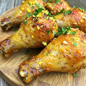 To make Air Fryer Lemon Garlic Drumsticks, you need the following simple ingredients: - 8 chicken drumsticks - 3 tablespoons olive oil - 4 cloves garlic, minced - Zest and juice of 1 lemon - 1 teaspoon dried thyme - 1 teaspoon paprika - 1 teaspoon salt - ½ teaspoon black pepper - Fresh parsley for garnish These ingredients are easy to find at most grocery stores. I love using fresh garlic and lemon because they add a bright flavor. The olive oil helps keep the chicken juicy and crisp. You can use dried thyme for a nice herbal note. Each spice plays a role in the overall taste, making these drumsticks a delight. Make sure your chicken is fresh for the best results. If you want, you can switch the parsley for another herb you enjoy. This recipe is flexible, allowing you to make it your own! To start, I combine the marinade ingredients in a large bowl. I use 3 tablespoons of olive oil, 4 minced garlic cloves, the zest and juice of 1 lemon, 1 teaspoon of dried thyme, 1 teaspoon of paprika, 1 teaspoon of salt, and ½ teaspoon of black pepper. It is important to mix these well to create a flavorful marinade. Next, I add the 8 chicken drumsticks to the bowl, tossing them to coat them fully. I recommend letting them marinate for at least 30 minutes. If you have more time, marinate them for up to 2 hours in the fridge. This step enhances the flavor a lot. Now, I preheat the air fryer. I set the temperature to 400°F (200°C) for about 5 minutes. Preheating is key. It helps the drumsticks cook evenly and get that nice crispiness. Once the air fryer is hot, I arrange the marinated drumsticks in the basket. I make sure they sit in a single layer. This helps them cook properly without steaming. I cook the drumsticks for 25-30 minutes. Halfway through, I turn them to ensure they brown evenly. To check if they are done, I use a meat thermometer. The internal temperature should reach at least 165°F (74°C). After cooking, I remove the drumsticks and let them rest for a few minutes before serving. This helps the juices settle, making them even tastier. To get the best taste from your drumsticks, marinate them for at least 30 minutes. If you have time, let them soak for up to 2 hours. This helps the flavors soak into the meat. Always use fresh ingredients, especially the garlic and lemon. Freshness can make a big difference in taste. Prevention is key to crispy skin. Don't overcrowd the air fryer basket. If the drumsticks touch, they won't cook evenly. Arrange them in a single layer. For extra crispiness, you can pat the drumsticks dry before marinating. This removes excess moisture, which helps them crisp up better. Pair your lemon garlic drumsticks with simple side dishes. Roasted vegetables or a fresh salad work well. You can also serve them with rice or mashed potatoes. For a nice touch, garnish with fresh parsley after cooking. This adds color and a fresh flavor. {{image_2}} You can switch up the flavors in your air fryer lemon garlic drumsticks easily. Try using different marinades for a unique taste. Here are some ideas: - Honey Mustard Marinade: Mix equal parts honey and mustard for a sweet twist. - Spicy Sriracha Marinade: Add sriracha to your olive oil marinade for heat. - Herb Blend: Use fresh herbs like rosemary or basil for a garden-fresh flavor. You can also swap out chicken drumsticks for other cuts. Boneless chicken thighs work well for a juicier bite. Chicken wings are great too if you want a fun party snack! Want to make your drumsticks extra exciting? You can add spice or keep it citrusy. To make them spicy, sprinkle red pepper flakes on top before cooking. For a stronger lemon taste, add more lemon juice or zest for a punch. Dipping sauces can elevate your meal. Here are some tasty options: - Garlic Aioli: Mix mayonnaise with minced garlic and lemon juice. - Spicy Ranch: Blend ranch dressing with hot sauce for a creamy kick. - Cilantro Lime Sauce: Combine Greek yogurt, cilantro, lime juice, and salt for freshness. These variations make your air fryer lemon garlic drumsticks fun and delicious! To keep air fryer lemon garlic drumsticks fresh, store them in an airtight container. This helps keep moisture in and prevents them from drying out. Place them in the fridge within two hours of cooking. They will stay good for up to three days. If you want to keep them longer, freeze them. They last for about two to three months in the freezer. Just remember to wrap them well in plastic wrap or foil. When it’s time to enjoy your leftovers, the best way to reheat them is in the air fryer. Set the air fryer to 350°F (175°C) and heat for about 5-7 minutes. This helps keep the skin crispy. If you use a microwave, place a paper towel over them to avoid sogginess. Heat for about 1-2 minutes, checking often. For the best taste, always try to reheat them in the air fryer. I usually cook air fryer drumsticks for 25 to 30 minutes. Set your air fryer to 400°F (200°C). Flip the drumsticks halfway through cooking. This helps them brown evenly. The exact time can vary. Always check for doneness to ensure they are crispy and golden. Yes, you can use frozen drumsticks. However, they need a little more time. Cook frozen drumsticks for about 30 to 35 minutes at 400°F (200°C). Do not thaw them. Check that they reach the safe temperature before serving. If using thawed drumsticks, follow the standard cooking time. The internal temperature of cooked chicken should be at least 165°F (74°C). Use a meat thermometer to check this. Insert it into the thickest part of the drumstick. This ensures the chicken is safe to eat and juicy. Always prioritize food safety in your cooking. This guide shows you how to make tasty air fryer chicken drumsticks. We covered the key ingredients, step-by-step instructions, and helpful tips for the best results. Remember, marinate well for flavor, preheat your air fryer, and avoid overcrowding. You can also mix up flavors and enjoy leftovers easily. With these tips, you'll create a dish that impresses everyone at your table. Enjoy your cooking!