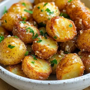- 2 cups baby potatoes, halved - 3 tablespoons olive oil - 4 cloves garlic, minced - ½ cup grated Parmesan cheese - 1 teaspoon dried oregano - ½ teaspoon smoked paprika - Salt and pepper to taste - Fresh parsley, chopped Gathering the right ingredients makes all the difference. First, I use baby potatoes. Their small size means they cook faster and get crispier. Halve them to let the flavors soak in. Next is olive oil. It helps the garlic and cheese stick to the potatoes. I love using fresh garlic. It adds a strong, tasty punch. Grated Parmesan cheese is key for that cheesy crust. For seasoning, I reach for dried oregano and smoked paprika. They add depth and warmth. Don’t forget salt and pepper. These simple seasonings enhance the flavors. Finally, I like to garnish with fresh parsley. It adds color and a fresh taste. With these ingredients, you're set for a tasty treat. Preheating the air fryer Start by preheating your air fryer to 400°F (200°C). This takes about five minutes. Preheating helps the potatoes cook evenly and become crispy. Coating the potatoes In a large bowl, add two cups of halved baby potatoes. Pour in three tablespoons of olive oil. Add four minced garlic cloves, one teaspoon of dried oregano, and half a teaspoon of smoked paprika. Sprinkle in salt and pepper for taste. Toss everything until the potatoes are well coated. This mix brings out great flavor. Arranging the potatoes in the air fryer Take the coated potato bites and place them in the air fryer basket. Make sure they are in a single layer. Avoid overcrowding; this lets hot air circulate around each potato for crispiness. Cooking duration and method Air fry the potato bites for 15 to 18 minutes. Shake the basket halfway through cooking. This step ensures even crisping. When done, the potatoes should look golden brown and crispy outside. Garnishing and serving tips Once you remove the potato bites from the air fryer, sprinkle them with fresh chopped parsley. This adds a pop of color and freshness. Serve them warm on a nice plate. They make a great snack or side dish! To get your potato bites nice and crispy, set your air fryer to 400°F (200°C). This high heat cooks the potatoes fast, making them golden brown. It is key to toss the potatoes halfway through cooking. This helps them crisp evenly on all sides. You can play with flavors by adding spices like garlic powder or cayenne pepper. These can add a nice kick! You can also switch up the cheese. Try sharp cheddar or crumbled feta for a fun twist. Be careful not to overcrowd the air fryer basket. This can lead to uneven cooking and soggy bites. Also, always preheat your air fryer before adding the potatoes. This step helps to lock in that crispy texture right from the start. {{image_2}} You can use many baby potato types for this recipe. Red, yellow, or fingerling potatoes all work well. Each type adds a unique taste and texture. If you want to switch things up, try root vegetables like sweet potatoes or turnips. They will give your bites a new twist. Just remember to cut them to the same size for even cooking. To make your potato bites special, think about adding herbs or spices. Rosemary, thyme, or dill can enhance the flavor. You can also try adding a pinch of chili powder for heat. Want more cheese? Blend in some cheddar or feta for a cheesy twist. This will take your bites to a whole new level. Pair your garlic parmesan potato bites with tasty dipping sauces. A simple garlic aioli is a great choice. You can mix mayo, lemon juice, and minced garlic for a quick dip. If you prefer something spicy, try a sriracha mayo. For a store-bought option, ranch dressing is a classic that goes well with these bites. Enjoy dipping! To keep your Air Fryer Garlic Parmesan Potato Bites fresh, follow these tips: - Place leftovers in an airtight container. - Store the container in the fridge. - These bites will stay good for up to 3 days. When you're ready to enjoy your leftovers, use these methods: - Preheat your air fryer to 350°F (175°C). - Heat the potato bites for about 5-7 minutes. - This method keeps them crispy. - Avoid using a microwave, as it makes them soggy. You can freeze these bites for later use: - Make sure they are completely cool. - Place them in a freezer-safe bag. - They will stay good for about 2 months. When you are ready to eat them: - Thaw in the fridge overnight. - Reheat in the air fryer at 350°F (175°C) for 7-10 minutes. Yes, you can use larger potatoes. Just cut them into smaller pieces. Aim for similar sizes for even cooking. If you use larger chunks, increase the cooking time. Start with 20-25 minutes instead of 15-18. Always check for doneness by poking with a fork. These bites pair well with many dishes. Serve them alongside grilled chicken or steak. They also go well with fish or as a side for burgers. Add a fresh salad or roasted veggies for balance. You can even enjoy them as a snack with dipping sauce. To make these bites gluten-free, check your seasonings. Use gluten-free Parmesan cheese. Most spices like oregano and paprika are gluten-free. If using a store-bought seasoning blend, read the label carefully. This way, you can enjoy the same great taste without gluten. In this blog post, we explored how to make tasty Air Fryer Garlic Parmesan Potato Bites. We covered the key ingredients like baby potatoes, garlic, and cheese. You learned step-by-step instructions and tips for crispiness. We also shared variations and storage tips for your leftovers. These potato bites are simple and fun to make. They are a great snack or side dish. I hope you enjoy trying this recipe and experimenting with your flavor ideas. Happy cooking!