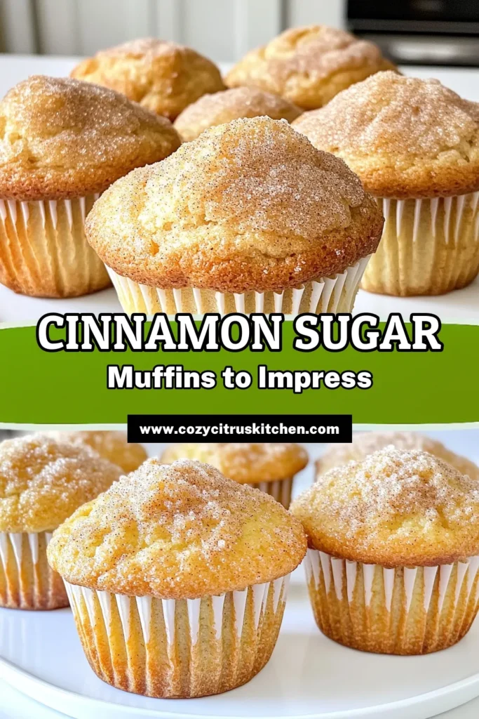 Indulge in the warm, comforting flavors of Cinnamon Sugar Muffins! These easy-to-make delights are a perfect treat for breakfast or a snack. With just a few simple ingredients, including all-purpose flour, cinnamon, and sugar, you can whip up a batch in no time. Click through to explore the full recipe and tips for perfecting these bakery-style muffins at home! #CinnamonSugarMuffins #BakingRecipe #MuffinLove #HomemadeTreats