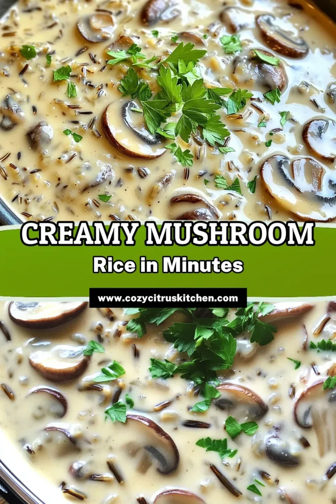 Indulge in this Instant Pot Creamy Mushroom Wild Rice recipe that combines the earthy flavors of wild rice with rich, creamy goodness. Perfect for busy weeknights or cozy gatherings, this dish is easy to make and packed with flavor! With just a few simple ingredients and your Instant Pot, you can create a comforting meal your whole family will love. Click through to explore the full recipe and savor every delicious bite!