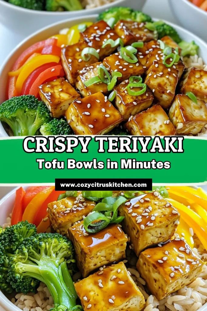 Savor the deliciousness of Air Fryer Teriyaki Tofu Buddha Bowls! This vibrant and nutritious meal is packed with crisp veggies, protein-rich tofu, and flavorful teriyaki sauce, all served over brown rice or quinoa. Perfect for meal prep or a quick dinner, this recipe is sure to impress. Dive into a bowl of pure happiness and explore the full recipe now! #AirFryerRecipes #HealthyEating #BuddhaBowl #TofuRecipes