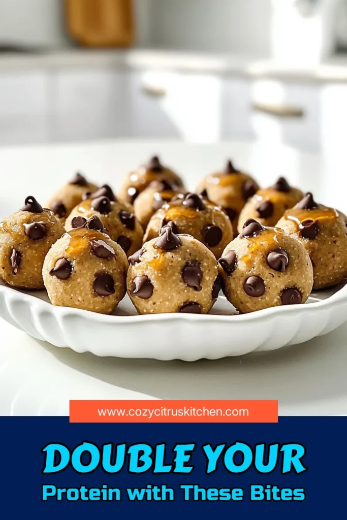 Satisfy your sweet tooth with these delicious high-protein chocolate chip cookie dough bites! Made with simple ingredients like almond flour and protein powder, they're a nutritious snack perfect for any time of the day. In just 10 minutes, you can whip up these tasty bites that pack a protein punch. Click to explore the complete recipe and treat yourself to a guilt-free indulgence today! #HighProtein #HealthySnacks #CookieDoughBites #ProteinDessert
