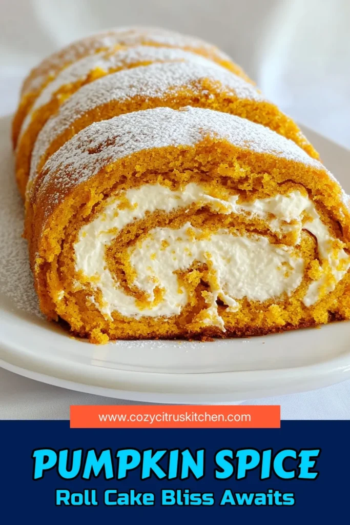 Indulge in the cozy flavors of fall with this amazing Pumpkin Spice Cream Cheese Roll Cake! This delicious dessert features a moist pumpkin cake filled with creamy sweetness that will delight your taste buds. Whether for a festive gathering or a special treat, this easy recipe is sure to impress. Click through to discover the full recipe and make your dessert table shine! #PumpkinSpice #DessertRecipes #FallBaking #YummyDesserts
