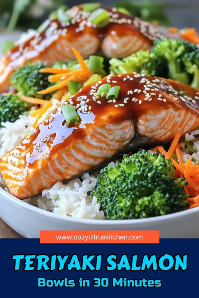 Savor the flavors of our Teriyaki Salmon Rice Bowls, a delicious and easy recipe perfect for a quick weeknight dinner! With tender salmon glazed in a homemade teriyaki sauce and served over fluffy jasmine rice, this dish is both healthy and satisfying. Bring your family together with this vibrant meal featuring broccoli and carrots. Click to explore the step-by-step recipe and elevate your dining experience! #TeriyakiSalmon #HealthyRecipes #EasyDinner #ComfortFood