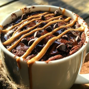 - 1 scoop chocolate protein powder - 2 tablespoons almond flour - 1 tablespoon unsweetened cocoa powder - 1/4 teaspoon baking powder - 1 tablespoon natural peanut butter - 1 tablespoon honey or maple syrup - 1/4 cup unsweetened almond milk (or any milk of choice) - A pinch of salt - Optional: Dark chocolate chips for added richness - Chocolate protein powder: Boosts muscle growth and helps with recovery. - Almond flour: Rich in healthy fats and low in carbs. Great for energy. - Cocoa powder: Packed with antioxidants, it lifts your mood. - Baking powder: Helps the cake rise for a fluffy texture. - Natural peanut butter: Provides protein and healthy fats to keep you full. - Honey or maple syrup: Natural sweetener that gives quick energy. - Unsweetened almond milk: Low in calories and dairy-free for easy digestion. - Salt: Enhances flavors in the cake. - Dark chocolate chips: Adds extra richness and flavor. - Protein powder: Use a plant-based protein for vegan diets. - Almond flour: Swap with oat flour or coconut flour for nut allergies. - Honey: Replace with agave syrup for a vegan option. - Almond milk: Use soy, oat, or coconut milk if allergic to nuts. 1. Grab a microwave-safe mug. Make sure it can hold the cake. 2. In the mug, mix the dry ingredients: chocolate protein powder, almond flour, cocoa powder, baking powder, and salt. Stir them well. This ensures an even flavor. 3. Add the wet ingredients: peanut butter, honey (or maple syrup), and almond milk. 4. Mix until the batter is smooth. Look out for lumps. If you want, stir in dark chocolate chips. They add a nice touch! - Use a fork or small whisk. They help break up the peanut butter easily. - Scrape the sides of the mug often. This gets all the dry bits mixed in. - Don’t overmix. Just mix until everything is blended well. Overmixing makes the cake tough. - Microwave the mug cake for 1 minute on high. Start with that time. - Check the center. If it’s wet, microwave in 10-second bursts. - Usually, it takes between 60-90 seconds total to cook. - Let it cool for a minute. The mug will be hot! Enjoy your cake warm. To get the best texture, use fresh ingredients. Old baking powder can ruin your cake. Mix the dry and wet ingredients well. This helps avoid lumps and ensures a smooth batter. If you want a richer taste, add dark chocolate chips. They melt and create a gooey center that is hard to resist. One common mistake is overcooking the cake. Start with one minute in the microwave. Then check for doneness. If it looks wet, microwave it in 10-second bursts. Another mistake is not measuring ingredients correctly. Use measuring spoons and cups for accuracy. Too much almond flour can make your cake dry. For a fun twist, top your mug cake with extra peanut butter. A drizzle on top adds flavor and looks great. You can also sprinkle cocoa powder for a nice finish. Pair the cake with a scoop of ice cream if you want something extra special. Enjoy it warm for the best experience! {{image_2}} You can change up your mug cake by using different flavors. Instead of chocolate protein powder, try vanilla. Vanilla adds a light touch and pairs well with fruits. You could also add spices like cinnamon for warmth. Want a nutty twist? Use almond butter instead of peanut butter. Toss in some chopped nuts or dried fruit for added texture. Not all protein powders are the same. If you use plant-based protein, the texture might differ. You may need to add a little more almond milk to keep it moist. If you use whey protein, stick to the original amounts for best results. Always check the serving size on the protein label for accurate measurements. For a vegan option, replace honey with maple syrup. This keeps the sweetness while staying plant-based. Use a gluten-free flour blend if you need a gluten-free mug cake. Almond flour is a great choice and works well in this recipe. You can also try oat flour for a different flavor and texture. Storing leftover mug cake is easy. Once it cools, cover it tightly. You can use plastic wrap or a small container. This keeps the cake moist. It is best to store it in the fridge. It will stay fresh for about 2-3 days. When you're ready to eat your mug cake, reheating is key. Place the mug cake in the microwave. Heat it for 10-15 seconds. Check if it's warm enough. If not, heat in short bursts. This helps keep it fluffy and moist. The mug cake is best when fresh. However, if you want to freeze it, go for it! Wrap it well in plastic or foil. Store it in an airtight bag. It can last up to a month in the freezer. When you're ready to enjoy it, thaw it in the fridge overnight. Reheat it as before for a tasty treat. Yes, you can make mug cakes without protein powder. You can replace it with more almond flour or use oat flour. This change will alter the texture a bit but still create a tasty treat. Ensure you adjust the liquid to keep the cake moist. A High-Protein Chocolate Peanut Butter Mug Cake has about 350 calories. This count may vary based on your chosen ingredients, like the type of milk or sweetener. It packs a good amount of protein and healthy fats, making it a satisfying choice. You can multiply the recipe for more servings, but it’s best to make each mug cake separately. When you cook multiple cakes in one mug, they might not cook evenly. Each cake needs space to rise and cook properly in the microwave. If you need a substitute for almond flour, try using oat flour or coconut flour. Oat flour gives a nice texture, while coconut flour absorbs more liquid. If using coconut flour, reduce the amount slightly and increase the liquid to keep the cake moist. The high-protein chocolate peanut butter mug cake is simple and tasty. We covered the key ingredients, their benefits, and alternative options for different diets. You learned how to prepare and cook the cake to get the perfect texture. We shared tips to avoid common mistakes and ways to elevate your treat. Remember, this cake is flexible; you can customize flavors and adjust ingredients. Proper storage helps maintain freshness, so follow the best practices we discussed. Enjoy this fun recipe any time you crave a quick and nutritious treat!