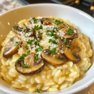 Creamy Mushroom Orzo Risotto Luscious Comfort Food