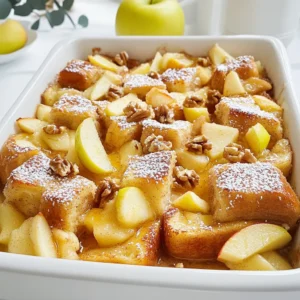 Savory Apple Cinnamon French Toast Casserole Delight