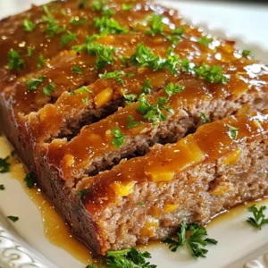 - 1 lb ground beef (or a mix of beef and turkey) - 1 cup breadcrumbs - 1/2 cup finely chopped onion - 1/2 cup grated carrots - 2 cloves garlic, minced - 1/4 cup milk - 1 egg, beaten - 1 tsp dried oregano - 1 tsp salt - 1/2 tsp black pepper For this meatloaf, I love using a blend of ground beef and turkey. It adds flavor while keeping it light. Breadcrumbs keep the meatloaf moist and give it the right texture. Chopped onion and grated carrots add sweetness and a pop of color. The minced garlic gives a nice kick. The milk helps bind everything, while the egg adds richness. - 1/4 cup honey - 1/4 cup ketchup - 2 tbsp soy sauce - 1 tbsp apple cider vinegar The glaze is where the magic happens! Honey brings a sweet touch. Ketchup adds depth and tang. Soy sauce gives umami, while apple cider vinegar adds a little zing. This glaze makes your meatloaf shine and taste amazing. - Chopped parsley Chopped parsley is a great way to finish your meatloaf. It adds a fresh look and a hint of flavor. You can sprinkle it on right before serving for a fun touch. This list of ingredients is simple yet full of flavor. Each part plays a role in making your honey garlic glazed meatloaf a hit! {{ingredient_image_1}} - Preheat your oven to 350°F (175°C). This step is key for cooking the meatloaf evenly. - Grease a baking dish or line it with parchment paper. This helps the meatloaf not stick. - In a large bowl, combine the ground beef, breadcrumbs, chopped onion, grated carrots, minced garlic, milk, beaten egg, oregano, salt, and black pepper. - Mix well until all ingredients are integrated. You want a uniform mixture for a tasty meatloaf. - Shape the mixture into a loaf form and place it in the prepared baking dish. Make it smooth for best results. - In a separate bowl, whisk together the honey, ketchup, soy sauce, and apple cider vinegar to create the glaze. This adds great flavor. - Pour half of the glaze over the meatloaf, spreading it evenly. Reserve the remaining glaze for later. - Bake in the preheated oven for about 50-60 minutes. Check that the internal temperature reaches 160°F (70°C). - During the last 10 minutes of baking, brush the remaining glaze over the meatloaf. This gives it a nice shine and extra flavor. Preheat your oven to 350°F (175°C). This is the best temperature for cooking meatloaf. It helps the meat cook evenly while keeping it moist. Grease your baking dish or line it with parchment paper to prevent sticking. Cook the meatloaf for 50-60 minutes. This time can vary based on your oven and meatloaf size. To be sure it's done, check the internal temperature. It should reach 160°F (70°C). A meat thermometer is helpful here. After baking, let the meatloaf rest for about 10 minutes. This step is very important. Resting helps the juices settle. If you slice too soon, it may fall apart. Serve the meatloaf hot, and feel free to add chopped parsley on top for a fresh look. Enjoy it with your favorite sides! Pro Tips Resting Time: Allow the meatloaf to rest for at least 10 minutes after baking. This helps the juices redistribute, making it more flavorful and easier to slice. Meat Mixture: For a leaner option, consider using ground turkey or a mix of turkey and beef. This will reduce the fat content while still keeping it moist. Glaze Variation: Feel free to customize the glaze by adding your favorite spices or a dash of hot sauce for extra heat. This can elevate the flavor profile of your meatloaf. Serving Suggestions: Pair your honey garlic glazed meatloaf with mashed potatoes or a side of steamed vegetables for a complete meal. {{image_2}} To keep your meatloaf moist, add a little milk and grated carrots. These ingredients help trap moisture. When mixing the meat and other ingredients, use your hands. This helps blend everything evenly without overworking the meat. Overmixing can lead to a tough texture, which we want to avoid. You can boost the flavor by adding fresh herbs like parsley or thyme. Try a pinch of red pepper flakes for a little heat. For the glaze, feel free to swap out honey for maple syrup or brown sugar. Both options add a unique twist to the classic glaze. One big mistake is undercooking the meatloaf. Always check the internal temperature. It should reach 160°F (70°C). Another mistake is slicing too soon. Letting it rest for about 10 minutes helps the juices settle. This makes each slice more flavorful and moist. You can change the meat in this recipe. Ground turkey or chicken works great. They make the dish lighter and just as tasty. If you want a fun twist, try a mix of beef and turkey. This keeps the flavor rich while reducing fat. For a meatless option, use lentils or chickpeas. They add protein and fiber. Mash them up and mix with breadcrumbs and eggs. This version is not only healthy but also delicious. Try a spicy honey garlic glaze for some heat. Add a teaspoon of chili flakes or hot sauce to the glaze. This gives the meatloaf a nice kick. You can also mix in some chopped jalapeños for extra flavor. Adding other vegetables is another fun idea. Bell peppers, zucchini, or spinach blend well. Just chop them finely and mix into the meat. This adds more nutrition and makes the meatloaf colorful. The meatloaf pairs well with many side dishes. Try mashed potatoes, roasted veggies, or a fresh salad. These sides balance the sweetness of the glaze. You can also use the meatloaf in sandwiches. Slice it thick and place it on bread with lettuce and tomato. This makes a tasty lunch or snack. The leftovers are just as good, making them perfect for meal prep! To keep your honey garlic glazed meatloaf fresh, place it in the fridge. Wrap it tightly in plastic wrap or foil. You can also use an airtight container. It will last up to four days. For long-term storage, freeze the meatloaf. Slice it first for easy serving. Place slices in freezer bags, removing as much air as possible. This way, it lasts up to three months. When reheating your leftovers, the best method is the oven. Preheat the oven to 350°F (175°C). Place the meatloaf on a baking sheet. Cover it with foil to keep it moist. Heat for about 20 minutes or until warm. You can also use the microwave. Place a slice on a microwave-safe plate. Cover it with a damp paper towel. Heat for one to two minutes, checking often. This keeps the texture and flavor nice. For quick meals, you can prepare the meatloaf ahead of time. Mix the ingredients and shape the loaf. Store it in the fridge for up to a day before baking. You can also cook it fully and then slice it. Portion the slices into meal containers. This makes it easy to grab a meal on busy days. Just heat and enjoy! You can use crushed crackers, oatmeal, or cornmeal. Each option adds a different flavor and texture. If you want to avoid gluten, try using ground oats or gluten-free breadcrumbs. They will work well in the meatloaf. Yes! To make it gluten-free, use gluten-free breadcrumbs. You can also swap in oats or crushed rice crackers. These ingredients will keep the meatloaf moist and tasty. The best way to check is to use a meat thermometer. Insert it into the center of the meatloaf. It should read 160°F (70°C) when fully cooked. If you don’t have a thermometer, cut into the meatloaf. The juices should run clear, not pink. Yes, you can freeze it! Let the meatloaf cool completely before wrapping it tightly in foil or plastic wrap. Place it in a freezer-safe bag. It can last up to three months in the freezer. Thaw it in the fridge before reheating. Some great sides include mashed potatoes, steamed green beans, or a fresh salad. You can also serve it with roasted vegetables or rice. These sides balance the sweet glaze and make a complete meal. This blog covers how to make the best honey garlic meatloaf. We discussed key ingredients like ground meat, breadcrumbs, and the sweet glaze. You learned step-by-step instructions for preparation, cooking, and serving. I also shared tips for flavor, avoiding mistakes, and storage ideas. In the end, enjoy customizing this recipe to suit your taste. A delicious meatloaf can bring comfort to any meal. Trust my tips to create a dish you’ll love sharing.