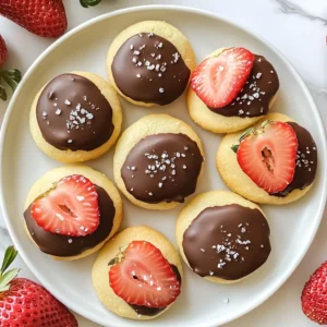 Chocolate Dipped Strawberry Cookies Delightful Treat