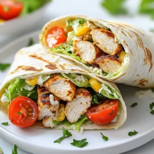 To make Cajun Chicken Caesar Wraps, you need fresh and tasty ingredients. Here’s what you will need: - 2 chicken breasts, boneless and skinless - 1 tablespoon Cajun seasoning - 1 tablespoon olive oil - 4 large flour tortillas - 2 cups romaine lettuce, chopped - 1/2 cup Caesar dressing (store-bought or homemade) - 1/2 cup grated Parmesan cheese - 1/4 cup cherry tomatoes, halved - Salt and pepper to taste - Optional: Fresh herb sprigs (parsley or cilantro) for garnish Each ingredient adds flavor and texture. The chicken gives protein, while the Cajun seasoning adds spice. Olive oil helps cook the chicken and keep it moist. Flour tortillas are the perfect wrap for all your fillings. Romaine lettuce provides crunch, and Caesar dressing gives a creamy taste. Parmesan cheese adds richness, while cherry tomatoes offer freshness. You can add salt and pepper for extra flavor. Finally, herbs make your dish look beautiful. Gather these items, and you're ready to start cooking! {{ingredient_image_1}} First, let's season the chicken. Take the two chicken breasts and rub them with one tablespoon of Cajun seasoning. Make sure to cover every side. Add salt and pepper to taste. This step builds a great flavor base. Next, heat a skillet over medium-high heat. Pour in one tablespoon of olive oil. Once the oil is hot, add the chicken breasts. Cook them for 5 to 7 minutes on each side. You want them golden brown and fully cooked. The chicken should reach an internal temperature of 165°F. After cooking, let the chicken rest for 5 minutes. This helps keep the juices in. Now, slice the chicken into strips. This makes it easy to layer in the wraps. Now, let’s lay out the tortillas. Place them on a clean surface. In the center of each tortilla, start layering your ingredients. First, add 2 cups of chopped romaine lettuce. Then, place the sliced chicken over the lettuce. Next, add 1/4 cup of halved cherry tomatoes. Finally, sprinkle 1/2 cup of grated Parmesan cheese on top. Now, it’s time to dress the wraps. Drizzle 1/2 cup of Caesar dressing over the layered ingredients. You can adjust the amount based on your taste. To wrap the tortillas, fold the sides over the filling. Then, roll it from the bottom up. This keeps everything secure inside. For serving, slice the wraps in half. This makes them easier to eat. Arrange the halves on a serving platter. If you want a colorful touch, garnish with fresh herb sprigs like parsley or cilantro. Your Cajun Chicken Caesar Wraps are now ready to enjoy! - Achieving a perfect chicken sear: Start with a hot skillet. Heat your olive oil until it shimmers. This helps the chicken brown nicely. Place the chicken in the skillet without crowding. This way, it sears well and does not steam. - Tips for slicing chicken: After cooking, let the chicken rest for five minutes. This keeps the juices inside. Use a sharp knife to slice the chicken. Cut against the grain for tender strips. This makes each bite easy to chew. - Dressing adjustments for personal preference: Store-bought Caesar dressing works well. But, you can make it your own. Start with a small amount. Taste and add more if needed. You can also mix in some lemon juice for extra zing. - Creative plating ideas: Use a large platter for serving. Arrange the wraps in a circle for a fun look. You can also stack them for height. This adds interest to your table. - Garnishing for visual appeal: Fresh herbs, like parsley or cilantro, add color. Sprinkle them on top of the wraps. You can also add a few cherry tomato halves on the side. This makes your dish look fresh and inviting. Pro Tips Choose the Right Tortillas: Opt for large flour tortillas for easy wrapping and a satisfying bite. Whole wheat or spinach tortillas can add extra flavor and nutrients. Marinate for More Flavor: If time allows, marinate the chicken in Cajun seasoning and olive oil for at least 30 minutes before cooking to enhance the flavors. Customize Your Greens: Feel free to mix in other greens like spinach or arugula for added texture and flavor. Make Ahead: Prepare the chicken and chop the vegetables in advance. These wraps can be assembled quickly for a delicious lunch or dinner on busy days. {{image_2}} You can switch the proteins in this wrap. Try shrimp or tofu for a tasty twist. Both options add unique flavors. If you want to change the dressing, go for ranch or blue cheese. These will give your wrap a new taste. You can also use feta cheese instead of Parmesan. It adds a nice saltiness. Spice things up with extra seasonings. Add cayenne pepper for heat or smoked paprika for depth. Garlic powder is a great option too. For veggies, consider adding bell peppers or spinach. They bring color and crunch. You might also like diced avocados for creaminess. These add-ins make your wrap even better! To keep your Cajun Chicken Caesar Wraps fresh, store them in the fridge. Use an airtight container to prevent moisture loss. They can last for up to three days. When you are ready to eat, reheat in a skillet over medium heat. This method keeps the wrap crispy. Heat for about 3-5 minutes on each side. You can also microwave them for 30-60 seconds if you're in a hurry. But be careful, as microwaving may make the tortilla soft. If you want to save some wraps for later, freezing is a great option. First, wrap each one tightly in plastic wrap. Then, place them in a freezer-safe bag. This helps prevent freezer burn. You can safely store them for up to three months. To thaw, move them to the fridge for a few hours or overnight. For a quick option, use the microwave on defrost. After thawing, you can reheat in a skillet or microwave as mentioned above. How do I make homemade Caesar dressing? To make Caesar dressing, you need these simple ingredients: - 1/2 cup mayonnaise - 2 tablespoons lemon juice - 2 teaspoons Dijon mustard - 2 cloves garlic, minced - 1/4 cup grated Parmesan cheese - Salt and pepper to taste Mix all the ingredients in a bowl. Adjust the taste by adding more lemon juice or cheese. This dressing is creamy and tasty! Can I make these wraps ahead of time? Yes, you can make these wraps ahead. Prepare the chicken and the dressing first. Assemble the wraps, but do not add the dressing until you're ready to eat. This keeps the tortillas from getting soggy. You can store the wraps wrapped in plastic in the fridge for up to 2 days. What sides pair well with Cajun Chicken Caesar Wraps? These wraps go great with: - Sweet potato fries - Coleslaw - Fresh fruit salad - Mixed green salad These sides add color and taste to your meal! Caloric content per serving Each wrap has about 450 calories. This number may vary based on the dressing and other ingredients you use. Dietary considerations These wraps can be gluten-free if you use gluten-free tortillas. You can also use grilled shrimp or tofu for a different protein option. In this post, we explored how to make tasty Cajun Chicken Caesar Wraps. We covered the needed ingredients and step-by-step cooking tips. You learned how to cook chicken, assemble the wraps, and serve them well. The tips for presentation and storage help keep your meal fresh. Remember, you can adjust ingredients to suit your taste. Enjoy crafting these wraps for a fun meal or snack! They will impress your friends and family. Try them out and savor the bold flavors!