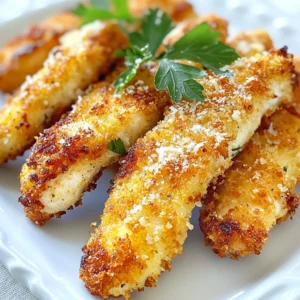 Parmesan Crusted Chicken Strips Crispy and Juicy Treat