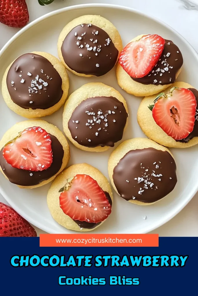 Indulge in these delicious Chocolate Dipped Strawberry Cookies, the perfect blend of flavors for any dessert lover. This easy strawberry cookie recipe features homemade chocolate cookies with luscious chocolate chip strawberry dessert goodness. Impress your friends or treat yourself with this sweet treat. Get the full recipe and tips to make the perfect batch today! Save it now! #ChocolateDippedStrawberryCookies #StrawberryCookieRecipe #EasyCookieRecipesWithStrawberries #ChocolateChipStrawberryDessert