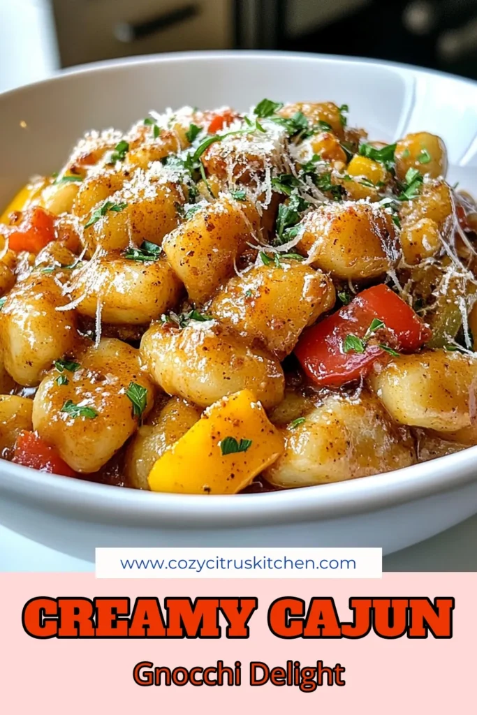 Experience the ultimate comfort food with this creamy Cajun gnocchi recipe! This easy gnocchi with cream sauce combines tender gnocchi, Cajun spiced chicken or shrimp, and zesty flavors, making it a perfect spicy gnocchi recipe for any night. Whether you’re craving a hearty Cajun shrimp pasta dish or a satisfying dinner, this dish is sure to impress. Save this recipe for a delicious meal tonight! #CajunGnocchi #EasyGnocchi #PastaRecipe #Foodie