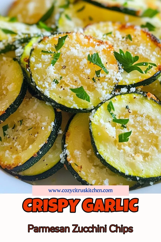 Craving a healthy snack? Try these delicious garlic parmesan zucchini chips! This baked zucchini chips recipe is not just easy, but it's also a fantastic low-carb option for your diet. Perfect as easy vegetable appetizers, these crispy chips will satisfy your cravings without the guilt. Enjoy healthy zucchini snacks that everyone will love. Save this recipe and transform your snacking today! #GarlicParmesanZucchiniChips #HealthyZucchiniSnacks #LowCarbZucchiniChips #EasyVegetableAppetizers