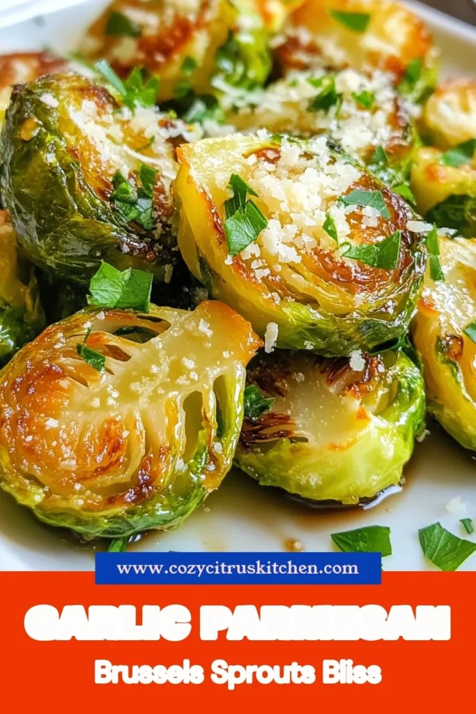 Discover the delectable Roasted Garlic Parmesan Brussels Sprouts, a must-try in your recipe collection! This easy roasted vegetable recipe transforms simple Brussels sprouts into a mouthwatering side dish with garlic and melted cheese. Perfect for healthy side dishes, these baked Brussels sprouts with cheese are sure to impress. Try this Parmesan Brussels sprouts recipe today and elevate your meals! Save this recipe for later! #BrusselsSprouts #HealthyEating #VegetableRecipes #EasyRecipes