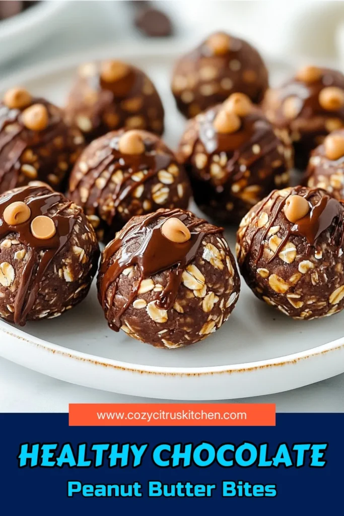 Looking for a delicious and nutritious treat? Try these Chocolate Peanut Butter Protein Balls! These no-bake protein balls are the perfect healthy protein snacks, packed with energy-boosting ingredients. With rolled oats, natural peanut butter, and chocolate protein powder, this easy recipe is a game-changer for chocolate protein recipes. Quick to make, they’re perfect for a post-workout bite! Save this recipe now! #HealthySnacks #NoBakeRecipes #ProteinBalls #ChocolateRecipes