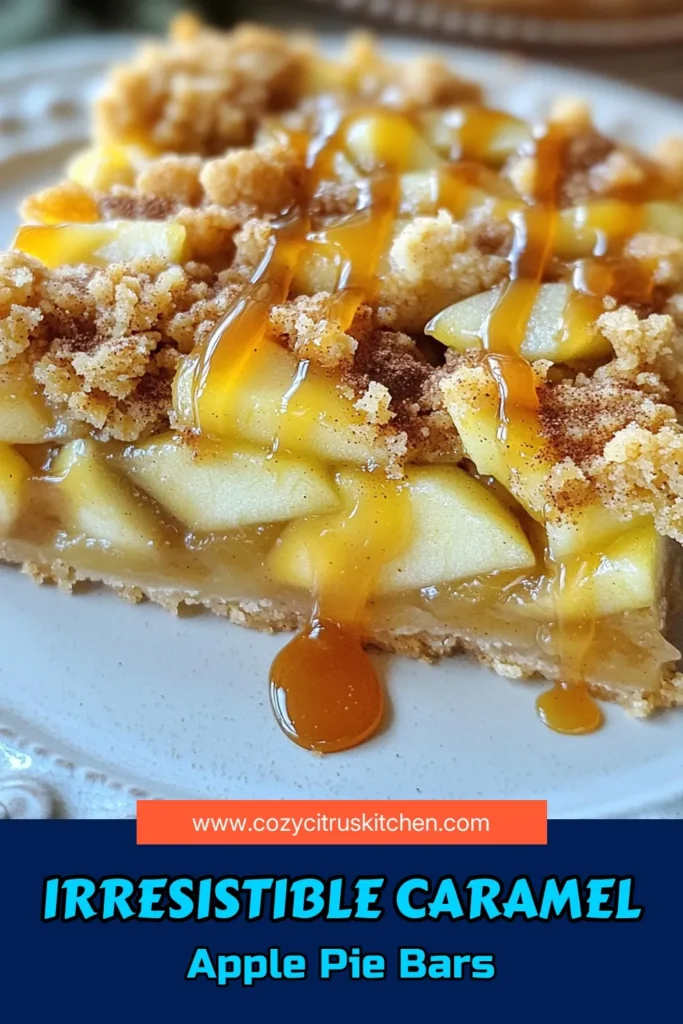 Satisfy your sweet tooth with these delicious Caramel Drizzle Apple Pie Bars! Perfect for fall gatherings or cozy evenings, this easy recipe features a buttery crust, tender apples, and a decadent caramel topping. In just over an hour, you can treat your family and friends to a delightful dessert. Click to explore the full recipe and impress everyone with your baking skills! #ApplePieBars #DessertRecipes #BakingInspiration #FallTreats