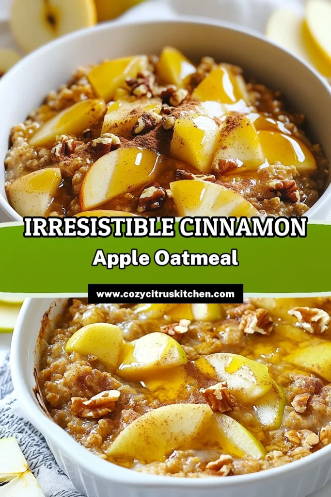 Indulge in this delicious baked oatmeal recipe featuring cinnamon apple oatmeal for a warm, comforting start to your day! Perfect for those seeking healthy breakfast ideas, this vegan baked oatmeal is easy to prepare and packed with flavor. With rolled oats, fresh apples, and a hint of spices, it’s a nutritious option everyone will love. Save this easy oatmeal recipe for your next breakfast treat! #BakedOatmeal #HealthyBreakfast #VeganRecipes #OatmealLovers