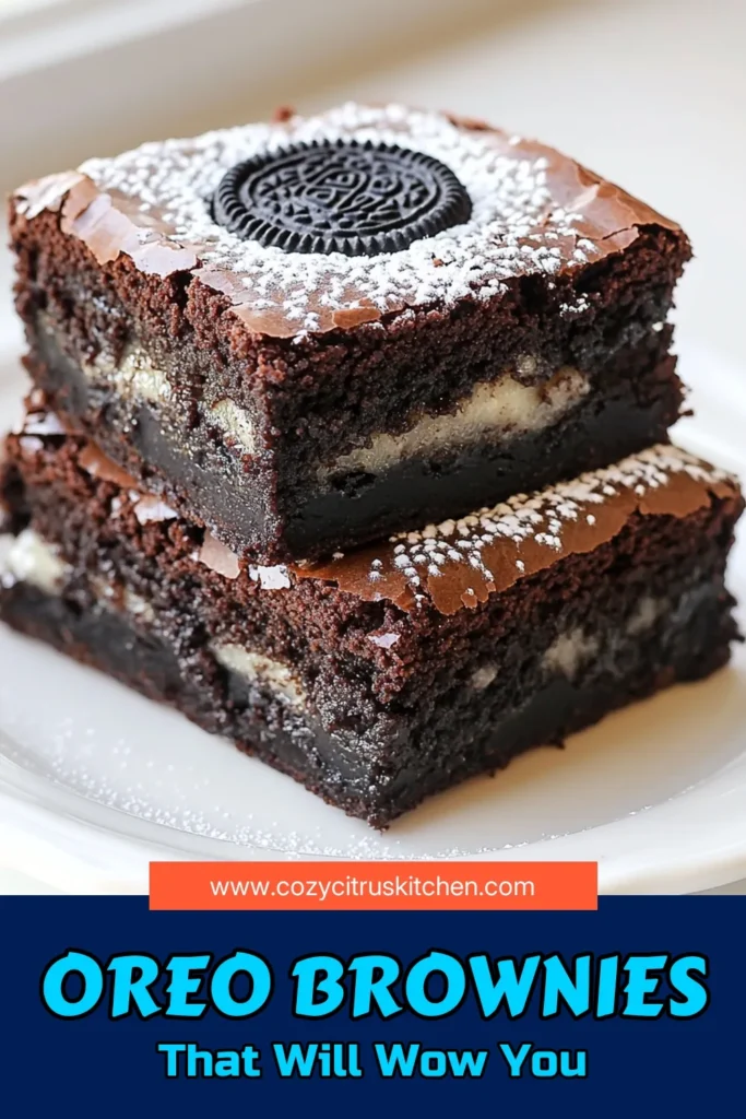 Indulge in these irresistible Oreo stuffed brownies that feature a rich fudgy brownie recipe combined with chocolate brownies and Oreos for the ultimate treat. This easy brownie dessert is perfect for satisfying your sweet tooth and impressing guests. With only a few simple steps, you’ll create delicious cookie stuffed brownies that everyone will love! Try this dessert today and save the recipe for later. #OreoStuffedBrownies #FudgyBrownieRecipe #EasyBrownieDessert #CookieStuffedBrownies