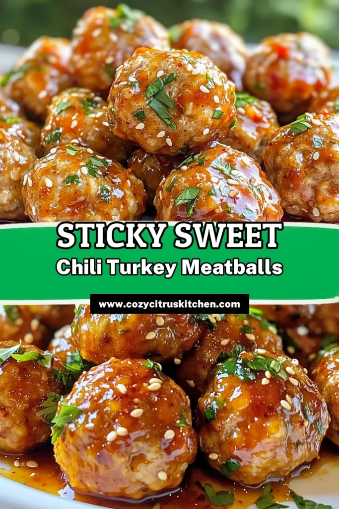 Discover the delicious and healthy Sweet Chili Turkey Meatballs, the perfect addition to your ground turkey recipes! These easy turkey meatballs are packed with flavor, combining sweet chili sauce and fresh ingredients for a guilt-free snack or meal. In just 40 minutes, you can create a crowd-pleaser that everyone will love! Try this healthy meatball recipe today and impress your family! Save this for later! #SweetChiliTurkeyMeatballs #HealthyMeatballRecipes #EasyTurkeyMeatballs #ChiliSauceMeatballs