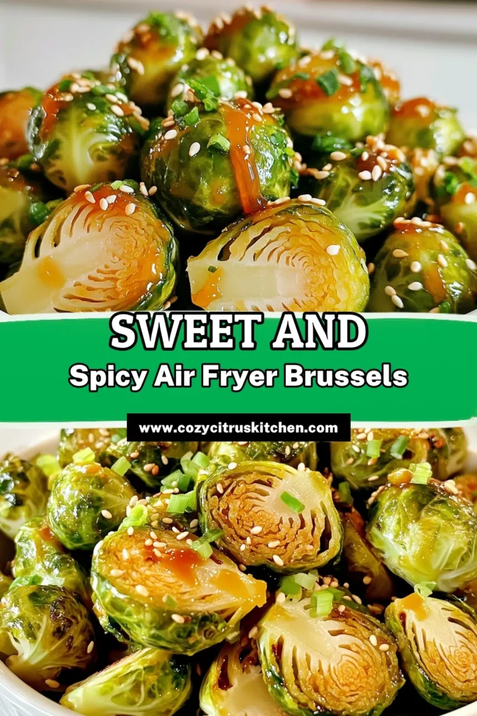 Elevate your meal with these delicious Honey Sriracha Brussels Sprouts made effortlessly in an air fryer! Experience the perfect blend of sweet and spicy as you enjoy crispy, tender Brussels sprouts coated in a mouthwatering glaze. Perfect as a side or a snack, this recipe is quick and simple, taking just 25 minutes. Click through for the full recipe and bring an exciting twist to your dinner table! #AirFryerRecipes #BrusselsSprouts #HealthyEating #EasyRecipes