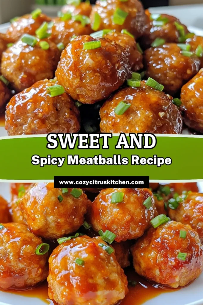 Discover the perfect balance of sweet and spicy with these Honey Sriracha meatballs! This ground chicken meatballs recipe combines juicy baked meatballs with Sriracha for a delicious twist on easy meatball appetizers. Ideal for parties or weeknight dinners, this spicy honey meatball recipe is sure to impress. Try these mouthwatering Honey Sriracha meatballs today and elevate your appetizer game! #meatballs #appetizers #spicyrecipes #dinnerideas