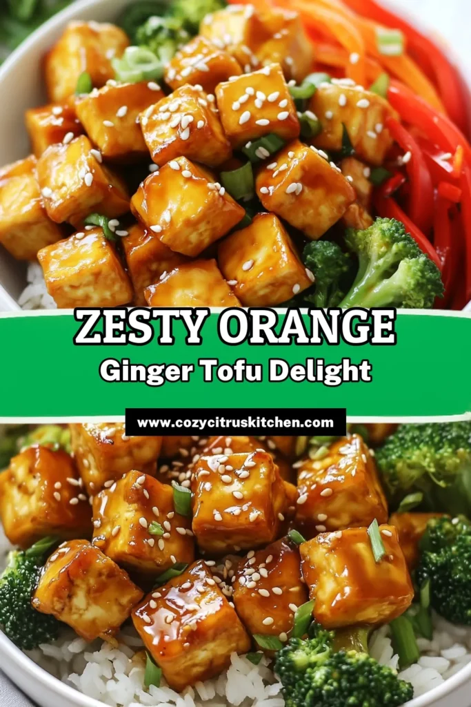 Discover the deliciousness of this Orange Ginger Tofu Stir Fry, a perfect blend of sweet, tangy, and savory flavors that will elevate your dinner game. This quick vegetarian meal is packed with vibrant veggies and a flavorful tofu stir fry with orange sauce that’s both healthy and satisfying. Ideal for busy nights, try this vegan tofu recipe today! Click to save and make it happen. #VeganRecipes #TofuStirFry #HealthyEating #QuickMeals