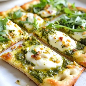 To make this tasty flatbread, you need the following ingredients: - 1 cup sun-dried tomatoes in oil, drained and chopped - 1 cup fresh basil leaves - 1/2 cup pine nuts (toasted) - 1/2 cup grated Parmesan cheese - 2 garlic cloves, minced - 1/2 cup olive oil - Salt and pepper to taste - 4 pieces of store-bought flatbread or naan - 1 cup fresh mozzarella cheese, sliced - 1 cup arugula (for topping, optional) You can swap some ingredients if needed. Here are a few ideas: - Sun-dried tomatoes: Use roasted red peppers for a different flavor. - Basil: Try spinach or arugula for a fresh taste. - Pine nuts: Walnuts or almonds work well if you have them. - Parmesan cheese: Grana Padano or nutritional yeast for a vegan option. - Fresh mozzarella: Go for goat cheese or feta for a tangy twist. Having the right tools makes cooking easier. For this recipe, gather: - A food processor for making pesto - A baking sheet for the flatbreads - Parchment paper to line the baking sheet - A sharp knife for slicing cheese - Measuring cups for accurate amounts With these ingredients and tools, you are ready to create a delicious sun-dried tomato pesto flatbread. Enjoy the cooking process! {{ingredient_image_1}} First, grab your food processor. Add 1 cup of sun-dried tomatoes in oil, drained and chopped. Then, toss in 1 cup of fresh basil leaves, 1/2 cup of toasted pine nuts, 1/2 cup of grated Parmesan cheese, and 2 minced garlic cloves. Pulse everything until blended well. Slowly pour in 1/2 cup of olive oil while processing. Keep blending until your pesto is smooth and creamy. Add salt and pepper to taste. This pesto packs a punch of flavor! Now, preheat your oven to 400°F (200°C). While it heats, lay out 4 pieces of store-bought flatbread or naan on a baking sheet lined with parchment paper. Spread a generous layer of your sun-dried tomato pesto on each flatbread. Don’t be shy! Next, place slices of fresh mozzarella cheese on top of the pesto. Each bite will be cheesy and delicious. Bake your flatbreads in the oven for about 10-12 minutes. Watch for the cheese to melt and bubble. Once done, take them out and let them cool slightly. For a fresh touch, top with arugula for a peppery flavor and vibrant color. Enjoy your savory sun-dried tomato pesto flatbread warm, and share with friends or family! To get the most flavor from your sun-dried tomatoes, use ones packed in oil. The oil adds richness. You can also add a splash of balsamic vinegar for some tang. Mixing in fresh herbs, like parsley or oregano, brightens the taste. Feel free to adjust the seasoning. Tasting as you go helps find the perfect balance. For a smooth pesto, process the ingredients well. Start with the sun-dried tomatoes, basil, and nuts. Then, add the cheese and garlic. Slowly pour in the olive oil while mixing. This method creates a creamy texture. If your pesto is too thick, add more oil. If it’s too thin, add more nuts or cheese. One common mistake is overprocessing the pesto. This can turn it into a paste. Keep it slightly chunky for better texture. Another mistake is not tasting while cooking. Always taste your pesto before spreading it on the flatbread. Also, be careful not to burn the cheese in the oven. Check it regularly for a perfect melt. Pro Tips Use Quality Ingredients: Choose high-quality sun-dried tomatoes and fresh basil for the best flavor in your pesto. Toast the Pine Nuts: Toasting the pine nuts enhances their flavor, making your pesto even more delicious. Experiment with Cheese: Try substituting Parmesan with Pecorino Romano for a sharper taste or add a mix of cheeses for depth. Serve Fresh: Enjoy the flatbreads immediately after baking for the best texture and flavor, topped with fresh arugula. {{image_2}} You can easily make this flatbread vegetarian or vegan. For a vegetarian version, just use your favorite cheese. I love using mozzarella or ricotta for a creamy touch. To make it vegan, swap out the cheese for a plant-based alternative. Nutritional yeast adds a cheesy flavor without dairy. You can also use a little cashew cream for richness. If you need gluten-free flatbread, look for gluten-free naan or pita bread. There are many brands available today. You can also make your own flatbread using almond flour or other gluten-free flours. Just be sure to check the labels to keep it safe. Feel free to mix up the toppings. Try adding sliced olives, roasted red peppers, or fresh spinach. You can also use different cheeses, like feta or goat cheese, for a unique taste. For a spicy kick, sprinkle some red pepper flakes on top. Each topping will give a new twist to the flatbread and keep it exciting! To keep your Sun-Dried Tomato Pesto Flatbread fresh, store it in an airtight container. Make sure the flatbread is completely cool before sealing. This helps prevent moisture buildup. You can also wrap each flatbread in plastic wrap before placing them in the container. This keeps them nice and tasty. Properly stored, your leftovers can last up to three days in the fridge. Reheating your flatbread is easy and quick. Preheat your oven to 350°F (175°C). Place the flatbread on a baking sheet. Heat for about 5-7 minutes or until warm. This keeps the flatbread crispy. You can also use a skillet on low heat. Cook each side for about 2-3 minutes. Avoid using the microwave, as it can make the flatbread soggy. Freezing is a great way to save your Sun-Dried Tomato Pesto Flatbread for later. First, let the flatbread cool completely. Wrap each piece tightly in plastic wrap. Then, place them in a freezer-safe bag or container. Label the bag with the date. You can freeze them for up to three months. To enjoy, thaw in the fridge overnight and reheat as mentioned above. You can use roasted red peppers. They add a sweet flavor. You can also try fresh tomatoes. Just dry them in the oven for a few hours. This gives a similar taste. Yes, you can. Make the pesto a day before. Store it in a jar in the fridge. Just cover it with olive oil to keep it fresh. Serve the flatbread with a side salad. A mix of greens works great. You can also add grilled chicken or shrimp. This makes it a hearty meal. Pair the flatbread with a light wine. A crisp white wine complements it well. You can also serve it with olives or a cheese platter. This adds more flavor and fun to your meal. You now have all you need to create delicious Sun-Dried Tomato Pesto Flatbread. We covered the key ingredients and their substitutions, plus the tools and steps for preparation. Don’t forget the tips that help build flavor and texture. Whether you prefer vegetarian, vegan, or gluten-free, there’s a version for you. Store leftovers properly and enjoy them later. This flatbread can impress anyone at your table. Make it fun and tasty for you and your family. Enjoy every bite!
