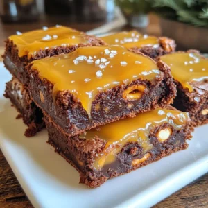 To make your Salted Caramel Pretzel Brownies, gather these ingredients: - 1 cup unsalted butter (2 sticks) - 2 cups granulated sugar - 4 large eggs - 1 teaspoon vanilla extract - 1 cup all-purpose flour - 1 cup unsweetened cocoa powder - 1 teaspoon baking powder - 1/2 teaspoon salt - 1 cup chocolate chips - 1 cup pretzel pieces - 1 cup homemade or store-bought salted caramel sauce These ingredients blend to create a rich, sweet, and salty treat. You will need a few tools to bake these brownies: - 9x13 inch baking pan - Medium saucepan - Mixing bowls - Whisk - Spatula - Toothpick for testing doneness - Wire rack for cooling Having these items ready will help make your baking smooth and fun. You can swap some ingredients if needed: - Use salted butter if you like a saltier taste. - Swap granulated sugar for brown sugar for more moisture. - Try gluten-free flour for a gluten-free version. - Use a different chocolate type, like dark or white chocolate chips. These substitutions can add new flavors and textures to your brownies. {{ingredient_image_1}} Start by preheating your oven to 350°F (175°C). This step is key for even baking. While the oven heats, grease a 9x13 inch baking pan. You can also use parchment paper for easy removal. This way, your brownies won’t stick to the pan. Next, melt 1 cup of unsalted butter in a medium saucepan over low heat. Once the butter is melted, take it off the heat. Stir in 2 cups of granulated sugar until it blends well. Then, add 4 large eggs one by one. Mix well after each egg. Now, stir in 1 teaspoon of vanilla extract for flavor. In another bowl, whisk together 1 cup of all-purpose flour, 1 cup of unsweetened cocoa powder, 1 teaspoon of baking powder, and 1/2 teaspoon of salt. Slowly fold this dry mix into the wet mix. Be gentle here; you don’t want to overmix. Finally, fold in 1 cup of chocolate chips and 1 cup of pretzel pieces. This adds great texture and contrast. Pour half of the brownie batter into the greased pan. Smooth it out with a spatula. Now, drizzle half of your salted caramel sauce over this layer. Use a knife to swirl it lightly for a marbled look. Next, add the rest of the brownie batter on top. Drizzle the remaining caramel sauce over this layer. You can create another swirl if you want. Bake in your preheated oven for 25-30 minutes. Check with a toothpick in the center. It should come out with a few moist crumbs, not wet batter. Let your brownies cool in the pan for about 15 minutes. Then, lift them out using the parchment paper. Cool completely on a wire rack. Finally, cut into squares and sprinkle a pinch of sea salt on top just before serving. Enjoy your delicious creation! To get the best brownie texture, use the right ingredients. Start with room temperature eggs. This helps mix better. Make sure you melt the butter gently. If it gets too hot, your brownies can turn out dry. Mix your wet and dry ingredients just until combined. Overmixing can make them tough. For a fudgy brownie, add more chocolate chips. They create a rich, moist texture. Swirling caramel can be tricky. To make it easier, heat the caramel sauce slightly. This makes it runny and easier to drizzle. Use a knife or a toothpick to create swirls. Don't overdo it; you want to see layers, not a full blend. Swirling too much will mix the flavors. Remember to save some caramel for the top. It adds a nice look and flavor. You can boost flavor with a few simple tricks. Try using dark chocolate chips for a richer taste. You can also add a pinch of espresso powder to the batter. It brings out the chocolate flavor. For a twist, mix in some chopped nuts or coconut. You can even sprinkle some sea salt on top to enhance the sweet and salty mix. These small changes can make your brownies even more delightful. Pro Tips Use Room Temperature Eggs: Allow your eggs to come to room temperature before adding them to the batter. This helps them blend more easily and creates a smoother brownie texture. Don’t Overmix the Batter: When combining the dry and wet ingredients, mix until just combined. Overmixing can lead to dense brownies instead of the desired fudgy texture. Customize Your Toppings: Feel free to add additional toppings such as crushed pretzels, nuts, or extra chocolate chips to enhance the flavor and texture of your brownies. Check for Doneness Carefully: To ensure perfectly baked brownies, use a toothpick to check for doneness. It should come out with a few moist crumbs, but not wet batter. {{image_2}} You can easily change up the flavor of these brownies. Try adding nuts like walnuts, pecans, or almonds. Each nut gives a nice crunch. You can also mix in candies like peanut butter cups or toffee bits. These options make the brownies fun and unique. They’ll add different flavors and textures. Switching the chocolate type can change the taste. If you love dark chocolate, go for dark chocolate chips. They add a rich, bold flavor. White chocolate brings a sweet and creamy touch. It pairs well with the salty pretzels too. Experiment with both to see which you enjoy more. Homemade caramel sauce is great, but store-bought works just as well. If you want a twist, use flavors like butterscotch or chocolate caramel. Each sauce brings its own sweetness. You can also try flavored syrups, like vanilla or hazelnut. These options add a fun surprise to every bite. To keep your salted caramel pretzel brownies fresh, store them in an airtight container. This helps prevent them from drying out. Place parchment paper between layers to keep them from sticking together. You can store them at room temperature for up to three days. If you want them to last longer, consider refrigeration. Freezing is a great option for longer storage. First, cut the brownies into squares. Wrap each square tightly in plastic wrap. Then, place them in a freezer-safe bag or container. They can stay frozen for up to three months. When you want to enjoy them, just take them out and let them thaw at room temperature. If you prefer warm brownies, reheating is easy. Preheat your oven to 350°F (175°C). Place the brownies on a baking sheet and cover them with foil to keep them moist. Heat for about 10-15 minutes. You can also microwave a single square for about 10-15 seconds. This warms them up nicely and makes the caramel gooey again. Enjoy your delicious treat! You can tell when brownies are done by using a toothpick. Insert it in the center of the brownies. If it comes out with a few moist crumbs, they are ready. If the toothpick has wet batter, they need more time. Bake for 25-30 minutes. Ovens can vary, so keep an eye on them. Yes, you can use salted butter. However, it will change the flavor a bit. You should reduce the added salt in the recipe to balance it. If using salted butter, try skipping the added half teaspoon of salt. This keeps the brownies from being too salty. These brownies pair well with vanilla ice cream or whipped cream. A drizzle of extra salted caramel sauce on top makes them even better. You can also serve them with fresh berries for a fruity contrast. Each option adds a nice touch to this decadent treat. This blog post covered all you need to bake salted caramel pretzel brownies. We shared the essential ingredients and equipment to get started. You learned step-by-step instructions for creating the perfect brownie. I included tips on achieving the right texture and flavor. We also explored fun variations and storage methods. Baking can be fun and rewarding. With these tricks, you can make delicious treats that impress. Enjoy your brownie journey!
