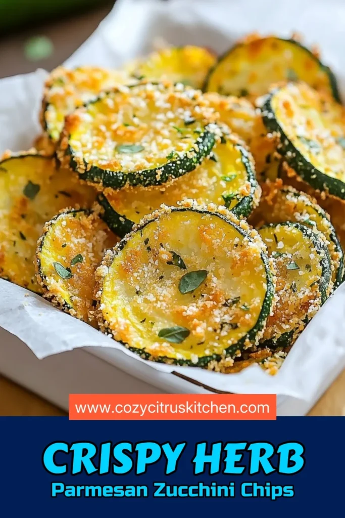 Discover the ultimate healthy zucchini snacks with this Herb Parmesan Zucchini recipe! These crispy zucchini chips are baked to perfection, coated in a delicious blend of Parmesan cheese and herbs. Perfect as an appetizer or a light snack, they're a guilt-free treat you'll love. Try these Parmesan cheese zucchini chips today and impress your family! Save this easy baked zucchini chips recipe for your next snack craving! #ZucchiniChips #HealthySnacks #BakedZucchini #RecipeInspiration