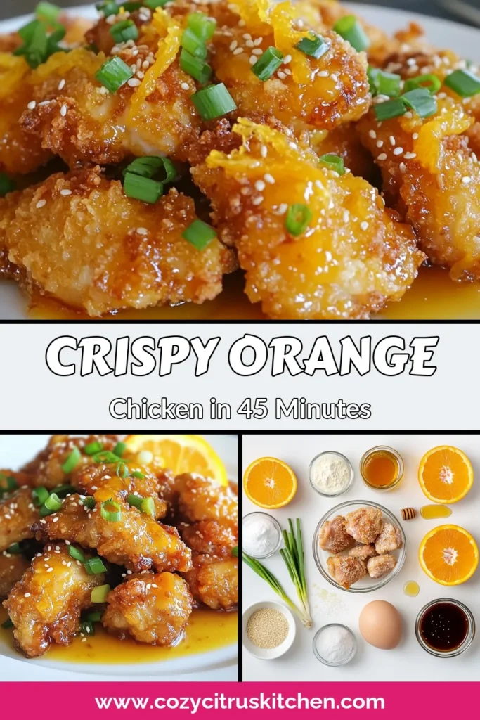 Looking for a delicious and effortless dinner? Try this Crispy Orange Chicken Recipe! This Easy Orange Chicken features oven-baked chicken thighs coated in crunchy panko breadcrumbs and smothered in a zesty orange sauce. Perfect for a weeknight meal, it’s a family favorite that everyone will love. Save this recipe for a tasty night in! #CrispyOrangeChicken #EasyOrangeChicken #OvenBakedChickenThighs #PankoBreadcrumbChicken