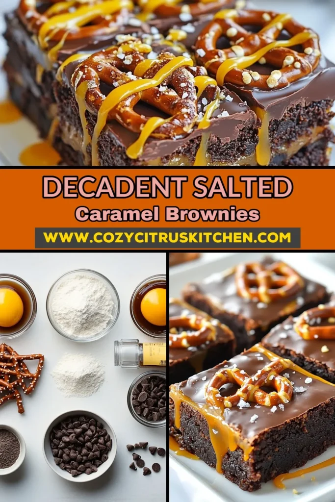Indulge in the ultimate sweet and salty treat with these Salted Caramel Pretzel Brownies! This fudgy brownie recipe features a heavenly blend of rich chocolate and crunchy pretzel pieces, drizzled with easy homemade caramel. Perfect for chocolate lovers, these chocolate pretzel treats are a must-try dessert. Don’t miss out on making these homemade brownies with caramel that everyone will adore! Save this recipe and impress your friends! #SaltedCaramel #Brownies #FudgyBrownies #EasyDessert