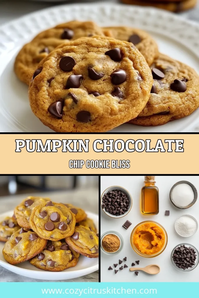 Indulge in these delicious vegan pumpkin chocolate chip cookies, perfect for fall baking! This easy pumpkin cookie recipe combines wholesome ingredients like pumpkin puree, coconut oil, and vegan chocolate chips to create healthy chocolate chip cookies everyone will love. Enjoy a delightful taste of pumpkin spice in every bite. Save this recipe for your next baking session and savor the fall flavors! #VeganBaking #PumpkinRecipes #CookieLovers #FallDesserts