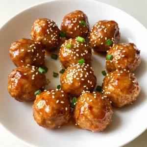 The main ingredients are key to making tasty sweet chili glazed chicken meatballs. Here&rsquo;s what you need: - 1 pound ground chicken - 1/2 cup breadcrumbs - 1/4 cup green onions, finely chopped - 2 cloves garlic, minced - 1 tablespoon fresh ginger, grated - 1 large egg, beaten - Salt and pepper to taste - 1/4 cup sweet chili sauce (store-bought or homemade) - 1 tablespoon soy sauce - 1 tablespoon honey - 1 teaspoon sesame oil These ingredients work together to create juicy and flavorful meatballs. The ground chicken provides a light base. Breadcrumbs help bind everything, while green onions and garlic offer freshness. Ginger adds a nice zing to the mix. You can easily customize your meatballs with a few optional ingredients. Here are some ideas: - Diced bell peppers for crunch - Chopped cilantro for extra flavor - Crushed red pepper for heat These additions let you get creative and tailor the dish to your taste. Feel free to mix and match based on what you like! Garnishing is key to making your dish look great and taste even better. Here are some garnish ideas: - Sesame seeds for crunch - More chopped green onions for freshness These simple garnishes add a pop of color and enhance the overall flavor profile. They also make your sweet chili glazed chicken meatballs look more appealing on the plate! {{ingredient_image_1}} Start by gathering all your ingredients. You will need ground chicken, breadcrumbs, green onions, garlic, ginger, and a beaten egg. Place these in a large mixing bowl. Sprinkle in some salt and pepper for taste. Use your hands to mix everything together. Make sure all the ingredients blend well. The mixture should feel sticky but firm. This texture helps the meatballs hold their shape when you bake them. Next, preheat your oven to 400&deg;F (200&deg;C). Line a baking sheet with parchment paper. This will help the meatballs cook evenly and not stick. Now, form the meat mixture into small balls, about 1 inch wide. Place them on the baking sheet with some space in between. Bake for 15 to 20 minutes. Keep an eye on them until they turn golden brown. You want them fully cooked, so make sure they are no longer pink inside. While the meatballs bake, prepare the sweet chili glaze. In a small bowl, whisk together the sweet chili sauce, soy sauce, honey, and sesame oil. Mix until smooth. This glaze adds a burst of flavor to the meatballs. Once the meatballs are done baking, take them out of the oven. Drizzle or brush the glaze over the hot meatballs. Toss them gently to coat well. If you want a caramelized finish, broil them for 2 to 3 minutes. Just watch closely to avoid burning! To get the best texture, start with ground chicken. It is lean and moist. Make sure to mix the meat gently. Over-mixing can make them tough. Use breadcrumbs to help bind the meat and add softness. The egg is also key; it keeps the meatballs from being dry. Aim for meatballs about one inch wide. This size cooks evenly and stays juicy. Baking is a great method for cooking meatballs. It keeps them healthy and allows for even cooking. Preheat your oven to 400&deg;F (200&deg;C). Line your baking sheet with parchment paper. This step makes cleanup easy. Bake the meatballs for 15-20 minutes. They should turn golden brown. If you want extra flavor, broil them for a few minutes. Watch closely so they don&rsquo;t burn! Marinades can really boost the flavor of your meatballs. For this recipe, a simple glaze works well. Mix sweet chili sauce, soy sauce, honey, and sesame oil. This blend adds sweetness and depth. Brush the glaze on right after baking. Toss the meatballs gently to coat them. For an added kick, let them sit in the glaze for a few minutes. This lets the flavors soak in more. Pro Tips Use Cold Ingredients: Ensure your ground chicken and other ingredients are cold before mixing. This helps the meatballs hold their shape better during cooking. Don&rsquo;t Overmix: When combining the meatball mixture, mix just until everything is incorporated. Overmixing can lead to tough meatballs. Check for Doneness: Use a meat thermometer to ensure the internal temperature of the chicken meatballs reaches 165&deg;F (74&deg;C) for safe consumption. Customize Your Glaze: Feel free to adjust the sweetness or spiciness of the glaze by adding more honey or chili sauce according to your taste preferences. {{image_2}} You can swap ground chicken for turkey or beef. Both work well. Turkey gives a leaner taste, while beef adds a rich flavor. The steps stay the same. Just mix and bake as before. Adjust cooking time if needed. Use a meat thermometer to check the inside temperature. Aim for 165&deg;F (74&deg;C) for turkey and 160&deg;F (71&deg;C) for beef. This keeps your meatballs safe and tasty. Want a plant-based twist? Use lentils or chickpeas instead of meat. Mash the lentils or chickpeas well. Mix them with breadcrumbs, green onions, and spices. You can also add grated carrots for a sweet touch. For binding, use a flax egg or a bit of mashed potato. The glaze works great on these options too. Bake until golden brown for a satisfying crunch. While sweet chili glaze shines, other sauces can add fun flavors. Try teriyaki sauce for a sweet and savory mix. BBQ sauce brings a smoky twist. For a kick, use sriracha mixed with honey. You can even make a peanut sauce for a nutty taste. Glaze the meatballs after baking. Feel free to experiment and find your favorite! To keep your sweet chili glazed chicken meatballs fresh, store them in an airtight container. Place a piece of parchment paper between layers to prevent sticking. You can keep them in the fridge for up to three days. If you want to enjoy them later, freezing is a great option. To freeze your meatballs, first let them cool completely. Then, arrange them on a baking sheet in a single layer. Freeze for about one hour. Once they are firm, transfer them to a freezer bag. Be sure to remove excess air to avoid freezer burn. They can stay in the freezer for up to three months. When you&rsquo;re ready to enjoy your meatballs, reheat them in the oven or microwave. For the oven, preheat it to 350&deg;F (175&deg;C). Place the meatballs on a baking sheet and heat for about 10-15 minutes. If using the microwave, place them on a microwave-safe plate. Heat them for about one to two minutes, checking to make sure they are hot throughout. Drizzle a bit more sweet chili sauce on top for extra flavor when serving. Yes, you can use many sauces. Try teriyaki, barbecue, or hoisin sauce. Each sauce will change the taste. For a spicy kick, add sriracha. If you want it sweeter, a honey glaze works great. Experiment with flavors to find your favorite! The best way to check is by using a meat thermometer. The inside should reach 165&deg;F (74&deg;C). If you don't have one, cut a meatball open. The center should be white with no pink. The meatballs should feel firm and spring back when touched. These meatballs pair well with rice or noodles. Serve them over jasmine rice for extra flavor. You can also have them with steamed veggies or a fresh salad. For a fun twist, use them in a wrap or sandwich! This article explored how to make sweet chili glazed chicken meatballs. We covered the key ingredients, steps for cooking, and tips for great texture and flavor. You learned about variations using different proteins and vegan options. Storing leftovers and reheating were also discussed. Now, you can create a tasty dish anyone will enjoy. Use these ideas and make your sweet chili meatballs shine. Happy cooking!