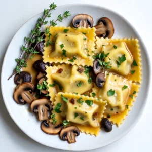 Garlic Butter Mushroom Ravioli Flavorful and Easy Dish