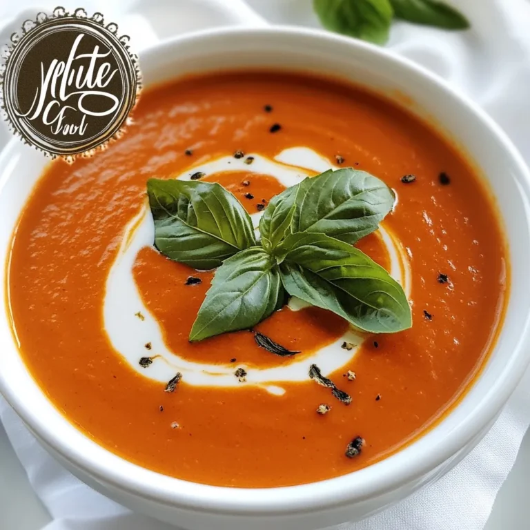 To make this creamy tomato soup, you need the following ingredients: - 2 tablespoons olive oil - 1 medium onion, diced - 3 cloves garlic, minced - 1 carrot, chopped - 1 celery stalk, chopped - 2 (14.5 oz) cans of diced tomatoes, with juices - 1 cup vegetable broth - 1 teaspoon dried basil - 1 teaspoon dried oregano - 1 teaspoon sugar - Salt and pepper, to taste - 1 cup heavy cream or coconut cream - Fresh basil leaves (for garnish) You can easily make swaps in this recipe. If you don’t have olive oil, use butter or avocado oil. Instead of fresh onion, try using onion powder. You can replace heavy cream with coconut cream for a dairy-free option. If you want a touch of sweetness, honey can replace sugar. For a richer flavor, add a splash of balsamic vinegar. Choosing good ingredients makes a big difference. Here are some tips: - Tomatoes: Look for firm, bright tomatoes with no blemishes. Canned tomatoes should be packed in juice, not sauce. - Onions: Pick onions that are heavy for their size. They should feel firm and have a dry, papery skin. - Garlic: Choose garlic bulbs that are firm and free of soft spots. The cloves should be plump. - Herbs: Fresh herbs should smell strong and vibrant. Avoid any that look wilted or brown. With these fresh ingredients, your soup will taste amazing! {{ingredient_image_1}} Start by setting your Instant Pot to the Sauté function. Pour in 2 tablespoons of olive oil and let it warm up. Next, chop and add 1 medium onion, 1 carrot, and 1 celery stalk. Sauté these vegetables for about 5 minutes. They should soften and the onion should turn clear. After that, mince 3 cloves of garlic and stir them in. Cook for 1 more minute until you smell the garlic. Now, it’s time to build the flavor. Add 2 cans of diced tomatoes, including their juices. Pour in 1 cup of vegetable broth. Sprinkle in 1 teaspoon of dried basil, 1 teaspoon of dried oregano, and 1 teaspoon of sugar to balance the flavors. Season with salt and pepper. Stir everything well. Close the lid and set the valve to “Sealing.” Choose the Manual or Pressure Cook setting. Cook on high pressure for 10 minutes. After 10 minutes, do a quick release. Carefully turn the valve to “Venting” to let the steam out. Once the pressure is gone, open the lid. Use an immersion blender to blend the soup until it’s smooth and creamy. You can also transfer it to a standard blender if needed. After blending, stir in 1 cup of heavy cream or coconut cream for a dairy-free option. Heat gently on Sauté until warm. Taste and adjust seasoning if needed. Finally, ladle the soup into bowls and garnish with fresh basil leaves. Enjoy your warm, delicious soup! To get the best creamy texture, start with heavy cream or coconut cream. After blending the soup, add the cream slowly. This helps you control how thick it gets. If you want a lighter soup, use less cream. Also, blending the soup well makes it smooth. An immersion blender is great for this. If you don’t have one, a standard blender works too. Just remember to let it cool a bit first. Herbs and spices are key to great flavor. Use dried basil and oregano for a classic taste. Adding a teaspoon of sugar balances the acidity from the tomatoes. You can also mix in fresh herbs like thyme or rosemary for extra depth. If you like a bit of heat, add a pinch of red pepper flakes. Always taste as you go. This lets you adjust the flavors to your liking. If your soup is too thick, add more vegetable broth to thin it out. If it lacks flavor, try adding more salt or a splash of vinegar. Sometimes, the soup can taste bland if you skip seasoning. If you find it too acidic, the sugar can help balance it. For a chunkier soup, blend only half and leave the rest. This gives you a nice mix of textures. Pro Tips Use Fresh Herbs: Fresh basil added just before serving enhances the soup’s flavor and aroma. Balance the Acidity: If the soup is too acidic, add a bit more sugar or a splash of balsamic vinegar for a smoother taste. Texture Matters: For a chunkier texture, reserve some diced tomatoes before blending and stir them back in after. Storage Tips: This soup stores well in the fridge for up to a week, and it freezes beautifully for future meals. {{image_2}} You can enjoy this tomato soup without dairy. Swap heavy cream for coconut cream. Coconut cream gives a rich texture and adds a hint of sweetness. You can also use almond milk or cashew cream. Both options keep the soup creamy and tasty. Just add them in after blending the soup. Make sure to taste and adjust the seasoning to keep the flavor balanced. Want to make the soup more filling? Add protein! You can stir in cooked lentils or chickpeas. They blend well with tomato and boost nutrition. If you prefer meat, cooked chicken or turkey works great too. Just shred the meat and mix it in before serving. This adds heartiness and makes the soup a complete meal. Feel free to play with the ingredients! Instead of canned diced tomatoes, try using fresh ones. Roast them for a deeper flavor. You can also add a sweet bell pepper for extra sweetness. For a spicy kick, toss in red pepper flakes or a chopped jalapeño. If you want a unique twist, consider adding a splash of balsamic vinegar. It brightens the flavor and adds depth to your soup. After you finish your meal, let the soup cool at room temperature. Pour any leftover soup into an airtight container. This helps keep it fresh. Store the container in the fridge for up to four days. If you want, you can also divide the soup into smaller portions. This makes it easy to grab one when you're hungry. When you're ready to enjoy your soup again, take it out of the fridge. Pour the soup into a pot. Heat it on the stove over medium heat. Stir it often to help it heat evenly. You can also reheat it in the microwave. Just put it in a microwave-safe bowl, cover it, and heat in short bursts. Stir between each burst until it's hot. If you want to save the soup for a longer time, freezing is a great option. Allow the soup to cool completely. Then, pour it into freezer-safe containers or bags. Leave a little space at the top for expansion. You can freeze the soup for up to three months. When you're ready to eat it, let it thaw overnight in the fridge. Reheat it on the stove or microwave as mentioned before. Enjoy your creamy tomato bliss anytime! Yes, you can use fresh tomatoes. Just remember to peel and chop them first. You will need about 6-8 medium-sized tomatoes for this recipe. Fresh tomatoes add a bright flavor. If you choose to use them, cook the soup a little longer. This ensures the tomatoes break down well and blend smoothly. The soup lasts about 4 to 5 days in the refrigerator. Store it in an airtight container. Make sure it cools down completely before sealing. This helps keep it fresh and tasty. You can serve many things with creamy tomato soup. Grilled cheese sandwiches are a classic choice. You can also pair it with a fresh salad or some crusty bread. For a fun twist, try adding croutons or a sprinkle of parmesan cheese on top. This blog post covered everything you need to make delicious Instant Pot Creamy Tomato Soup. We discussed key ingredients, cooking steps, and ways to enhance flavor. You learned tips for achieving a creamy texture and how to store leftovers. Don't forget the fun variations like dairy-free options and creative swaps. Experiment with the recipe and make it your own. Enjoy a warm bowl of soup that is quick and easy. Your kitchen will love the fresh aroma and flavor.