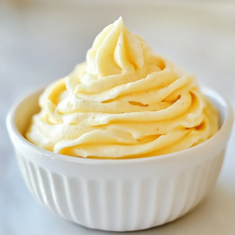 - 1 cup unsalted butter, softened - 4 cups powdered sugar - 1/4 cup eggnog (store-bought or homemade) - 1 teaspoon vanilla extract - 1/2 teaspoon ground nutmeg - 1/4 teaspoon ground cinnamon - Pinch of salt Choosing the Right Butter I always use unsalted butter for frosting. It gives you control over the salt. Make sure it's softened. This helps it blend well and become creamy. Selection of Eggnog You can use store-bought eggnog or make your own. If you buy it, pick a brand with a rich flavor. Homemade eggnog can add a personal touch. Importance of Fresh Spices Fresh spices make a big difference in taste. Buy whole nutmeg and cinnamon sticks when you can. Grate them just before you use them for the best flavor. {{ingredient_image_1}} Beating the Butter Start with one cup of softened unsalted butter. Place it in a large mixing bowl. Use an electric mixer on medium speed. Beat the butter until it is creamy and smooth. This should take about 2 to 3 minutes. The butter should look light and fluffy. Gradually Adding Powdered Sugar Next, add 4 cups of powdered sugar. Do this slowly to avoid a sugar cloud. Mix on low speed until it is combined. Once combined, increase the speed to medium. Beat the mixture until it is fluffy and well blended. Incorporating Eggnog Now, slowly pour in 1/4 cup of eggnog. Keep mixing to ensure a smooth consistency. This makes the frosting rich and flavorful. Adding Vanilla Extract Add 1 teaspoon of vanilla extract to the mixture. This gives the frosting a warm and sweet flavor. Spice Integration Next, add 1/2 teaspoon of ground nutmeg and 1/4 teaspoon of ground cinnamon. These spices add a festive taste. Don't forget a pinch of salt to balance the sweetness. Mix everything well until it is creamy. Achieving Creamy Consistency If your frosting is too thick, add more eggnog by the teaspoon. Mix until you reach the desired creaminess. If it's too thin, add more powdered sugar as needed. Once ready, use this delightful frosting on your favorite treats! To get the right thickness, start with the butter. Make sure it's softened. This makes it easy to beat and blend. For a thicker frosting, add more powdered sugar. If it’s too thick, add eggnog one teaspoon at a time until it feels just right. When mixing, use an electric mixer on medium speed. This helps create a light and fluffy texture. Beat the butter first, then slowly add the sugar. Mixing on low keeps it from flying everywhere! Once combined, ramp up to medium speed. This helps the frosting become airy and smooth. Eggnog buttercream frosting is perfect for cupcakes. Spread a generous swirl on top. You can use a piping bag for fun designs. Sprinkle a bit of nutmeg on top for that festive look. For cakes, this frosting acts like a dream. Spread a thick layer between cake layers. Cover the whole cake for a beautiful finish. You can even frost cookies! Just spread it with a spatula or knife. Add festive sprinkles to make each treat pop. Pro Tips Room Temperature Butter: Ensure your butter is at room temperature for a creamy texture. This helps the frosting to whip up more easily and reach the desired fluffiness. Customize Your Spices: Feel free to adjust the nutmeg and cinnamon to your taste. These spices can be increased or decreased for a more personalized flavor profile. Storing Your Frosting: If you have leftover frosting, store it in an airtight container in the refrigerator for up to a week. Bring it back to room temperature and re-whip before using. Using a Piping Bag: For a beautiful finish, use a piping bag fitted with your favorite tip to create decorative swirls and patterns on your baked goods. {{image_2}} You can change the taste of your eggnog buttercream frosting in fun ways. Adding bourbon or rum gives it a warm kick. Just mix in one to two tablespoons of your favorite liquor. It adds depth and a festive touch. Another great option is chocolate eggnog buttercream. To make this, add one-third cup of cocoa powder to the frosting. This twist makes the frosting rich and delicious. It pairs well with vanilla or chocolate cakes. If you want a dairy-free option, you can use dairy-free butter and eggnog. Look for brands that taste great and have a creamy texture. This way, everyone can enjoy the frosting! For a low-sugar alternative, try using a sugar substitute. Options like erythritol or stevia work well. Keep in mind that the sweetness may vary, so taste as you go. This helps you reach the perfect balance without too much sugar. To keep your eggnog buttercream frosting fresh, use a clean, airtight container. A glass jar or plastic bowl with a tight lid works well. Make sure the container is dry before adding the frosting. This helps keep moisture out. In the fridge, your frosting stays good for about one week. If your frosting becomes stiff after storage, don’t worry! Simply take it out and let it sit at room temperature for about 15 minutes. Then, beat it with an electric mixer on low speed. This will help bring it back to a smooth texture. If you plan to freeze it, scoop the frosting into a freezer-safe container. Make sure to leave space at the top for expansion. It can last for up to three months in the freezer. When ready to use, thaw it in the fridge overnight. To make your eggnog buttercream frosting fluffier, whip the butter first. Beat it for about 2-3 minutes until it is smooth and creamy. Then, add the powdered sugar slowly. Mixing on low speed helps to avoid a sugar cloud. After the sugar blends in, ramp up the speed to medium. This makes your frosting light and airy. If it seems thick, add more eggnog a teaspoon at a time. This keeps the frosting fluffy and easy to spread. Yes, you can use store-bought eggnog. It saves time and works well in this recipe. Just make sure to choose a quality brand. Look for eggnog with a rich flavor. If you prefer homemade eggnog, that is also a great choice. Homemade adds a personal touch and can be adjusted to your taste. Eggnog buttercream frosting lasts about 1 week in the fridge. Store it in an airtight container to keep it fresh. When you're ready to use it, take it out and give it a good stir. If it seems a bit thick, add a splash of eggnog to revive it. You can freeze it for longer storage. It can stay good for up to 3 months in the freezer. Just make sure to thaw it in the fridge before using. Eggnog buttercream frosting pairs well with many cakes. Spice cakes bring out the warm nutmeg flavor. A simple vanilla or white cake works nicely too. Chocolate cake can add a fun twist, creating a sweet contrast. Even carrot cake is a great match, enhancing the spices in both. Feel free to experiment with your favorite cake recipes! You learned about making eggnog buttercream frosting. We covered essential ingredients, tips, and variations. You also discovered storage methods for leftovers. This frosting can enhance many treats, from cupcakes to cakes. Experiment with flavors like bourbon or chocolate. Remember fresh spices for the best taste. With these steps, you can create a tasty and creamy frosting all year round. Enjoy your baking adventure!