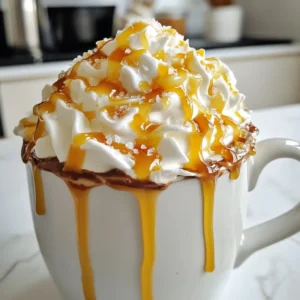 - 2 cups whole milk - 1 cup heavy cream - 1/2 cup dark chocolate chips or chopped dark chocolate - 1/4 cup granulated sugar - 1/4 cup caramel sauce (store-bought or homemade) - 1/2 teaspoon vanilla extract - 1/4 teaspoon sea salt - Whipped cream, for topping - Extra caramel sauce, for drizzling Using good quality chocolate makes a big difference. Look for dark chocolate with at least 60% cocoa. It adds rich flavor. Whole milk and heavy cream create a creamy texture. Always choose fresh dairy for the best taste. If you can, try homemade caramel sauce. It gives a personal touch and deep flavor. If you want a dairy-free option, use almond or oat milk instead of whole milk. Coconut cream can replace heavy cream for a thicker texture. You can swap dark chocolate for dairy-free chocolate chips. For a sugar-free version, use a sugar substitute that melts well. Always check labels for allergens. {{ingredient_image_1}} To start, gather your ingredients. You will need two cups of whole milk, one cup of heavy cream, half a cup of dark chocolate chips or chopped dark chocolate, a quarter cup of granulated sugar, a quarter cup of caramel sauce, half a teaspoon of vanilla extract, and a pinch of sea salt. Don't forget whipped cream and extra caramel sauce for topping! 1. Begin by pouring the whole milk and heavy cream into a medium saucepan. Use medium heat and stir it occasionally. You want it hot, but not boiling. 2. Once the milk mixture is warm, add the dark chocolate chips and granulated sugar. Stir continuously. This will help the chocolate melt and mix well. Keep stirring until the mixture is smooth and creamy. 3. Remove the saucepan from heat. Stir in the caramel sauce, vanilla extract, and sea salt. Mix it well so everything blends perfectly. 4. Taste your hot chocolate. If you want it sweeter, add more sugar or caramel sauce. Adjust it to your liking! 5. Carefully pour the hot chocolate into mugs. Leave a little space at the top for the whipped cream. 6. Top each mug with a big dollop of whipped cream. Then, drizzle extra caramel sauce over the whipped cream for a lovely finish. 7. For a special touch, sprinkle a pinch of sea salt on top of the whipped cream. It adds a nice flavor contrast! To achieve that perfect creamy texture, make sure to stir well. This helps combine all ingredients smoothly. If your hot chocolate seems too thick, add a splash of milk. If it's too thin, let it cook a bit longer while stirring. Always taste and adjust as needed. Enjoy your delightful salted caramel hot chocolate! To boost the taste of your salted caramel hot chocolate, think about adding a few extras. A splash of espresso can give it a rich depth. You can also stir in a pinch of cinnamon or nutmeg for warmth. Want some fun? Try adding a few drops of peppermint extract for a holiday twist. These flavors mix well with the sweet caramel and creamy chocolate. Many people rush the heating process. This can burn the milk and ruin the flavor. Always heat slowly and stir often. Another mistake is not mixing the caramel well. Make sure it blends fully so every sip has that sweet, salty goodness. Finally, don&rsquo;t skip the sea salt sprinkle on top. It makes a big difference in taste! Making your salted caramel hot chocolate ahead is easy. Just prepare the mixture up to the point before pouring it into mugs. Let it cool, then store it in the fridge for up to three days. To serve, just reheat it gently on the stove. Add whipped cream and extra caramel right before serving. This way, you can enjoy the treat even on busy days! Pro Tips Choose Quality Chocolate: Using high-quality dark chocolate will enhance the flavor of your hot chocolate, making it richer and more decadent. Adjust Sweetness to Your Taste: Don't hesitate to taste your hot chocolate as you go. You can always add more sugar or caramel sauce to achieve your desired sweetness. Make It Creamier: For an ultra-creamy texture, consider adding a splash of half-and-half instead of all milk or cream. Garnish Creatively: Experiment with toppings like crushed pretzels, chocolate shavings, or a sprinkle of cinnamon for added flavor and texture. {{image_2}} You can easily change the flavor of your salted caramel hot chocolate. For a festive touch, add peppermint extract. Just a few drops will give it a fresh taste. If you love nuts, try hazelnut syrup instead. This will add a rich, nutty flavor that pairs well with chocolate. You can also mix in some orange zest for a fruity twist. The options are endless, so have fun experimenting! If you want a dairy-free version, there are many great milk alternatives. Almond milk offers a light taste. Coconut milk provides a creamy texture and a hint of coconut flavor. Oat milk is another great option for its natural sweetness and creaminess. Just remember to choose unsweetened versions if you want to control the sweetness. Each milk option changes the taste slightly, so pick what you enjoy most. Salted caramel hot chocolate is great for any gathering. For a cozy night in, serve it with cookies. This adds a nice crunch to the warm drink. If you&rsquo;re hosting a holiday party, set up a hot chocolate bar. Include toppings like marshmallows, crushed candy canes, or extra caramel. For a fun twist, you can even add a splash of coffee for an adult version. Each occasion can have its own special touch! To store salted caramel hot chocolate, let it cool first. Pour any leftovers into an airtight container. Seal it tightly and place it in the fridge. It stays fresh for up to three days. Always label your container to track how long it&rsquo;s been stored. When you are ready to enjoy your hot chocolate, pour it into a saucepan. Heat it over low to medium heat. Stir it gently until it is warm. Avoid boiling, as it can change the texture. If you want a richer flavor, add a bit more caramel sauce while reheating. You can freeze salted caramel hot chocolate for up to three months. Use freezer-safe containers or ice cube trays for small portions. When ready to use, thaw it overnight in the fridge. Heat it gently as mentioned above. Taste and adjust sweetness if needed before serving. To make salted caramel hot chocolate from scratch, gather your ingredients first. You need whole milk, heavy cream, dark chocolate, sugar, caramel sauce, vanilla extract, and sea salt. Heat the milk and cream in a saucepan until warm. Add the dark chocolate and sugar, stirring until melted. Mix in the caramel sauce, vanilla, and sea salt. Pour into mugs, top with whipped cream, and drizzle more caramel on top. Yes, you can use milk alternatives. Almond milk, oat milk, or soy milk work well. Each option will change the flavor slightly. Make sure to choose a creamy alternative for the best texture. Dark chocolate chips or chopped dark chocolate are the best choices. They give a rich flavor and balance the sweetness. Aim for chocolate with at least 60% cocoa for a deep taste. To adjust sweetness, taste your hot chocolate before serving. If it&rsquo;s not sweet enough, add more sugar or caramel sauce. Stir well to mix in the extra sweetness evenly. In this article, I covered how to make salted caramel hot chocolate from scratch. We discussed ingredients, cooking methods, and ways to achieve the perfect taste. You learned about variations, helpful tips, and storing leftovers. Remember, customizing flavors and using alternatives can enhance your drink. Don't shy away from experimenting. With these simple steps, you can enjoy delicious hot chocolate anytime.