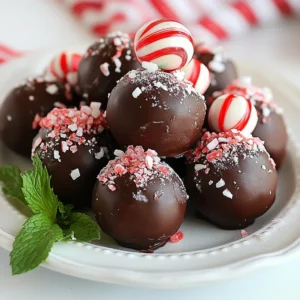 - 8 oz dark chocolate (70% cocoa), chopped - &frac12; cup heavy cream - 1 tsp peppermint extract - 1 cup crushed peppermint candies (or candy canes) - &frac12; cup unsweetened cocoa powder (for coating) - &frac14; cup powdered sugar (for coating) - Pinch of sea salt The key to making delicious chocolate peppermint truffles lies in the quality of your ingredients. Start with dark chocolate that has at least 70% cocoa. This chocolate gives the truffles a rich and bold flavor. Using high-quality chocolate makes a big difference in taste. Next, heavy cream is essential for creating a smooth ganache. It adds creaminess and richness to the truffles. Make sure it is fresh for the best results. Peppermint extract brings that classic holiday flavor. It is strong, so just one teaspoon will do. If you want a stronger peppermint taste, you can add a bit more, but be careful. Crushed peppermint candies or candy canes add a crunchy texture and a festive touch. You can crush them by placing them in a zip-top bag and using a rolling pin. Cocoa powder and powdered sugar are used for coating the truffles. They give a nice finish and add a slight sweetness. The sea salt balances the sweetness and enhances the chocolate flavor. Each of these ingredients plays a role in making your truffles delightful. Enjoy the process of gathering them, as it sets the stage for a fun cooking adventure! {{ingredient_image_1}} To make the ganache, start with the dark chocolate. Place 8 oz of chopped dark chocolate into a medium bowl. Next, heat &frac12; cup of heavy cream in a small saucepan over medium heat. Watch the cream closely as it heats. You want it to simmer but not boil. Once the cream is hot, pour it over the chocolate. Let it sit for 1-2 minutes. This allows the chocolate to melt. After waiting, stir the mixture gently. Keep stirring until it is smooth. If you see chocolate chunks, use a double boiler. Place the bowl over simmering water and stir until melted. Now, add 1 tsp of peppermint extract and a pinch of sea salt. Mix well to combine all flavors. Cover the bowl with plastic wrap and refrigerate. Chill the ganache for about 1-2 hours. It should be firm enough to scoop. After chilling, it&rsquo;s time to shape the truffles. Use a small cookie scoop or your hands to form small balls. Each ball should be about 1 inch in diameter. This part is fun! You can make them as round as you like. Coating adds a nice touch to your truffles. You have a few options here. Roll the truffles in crushed peppermint candies for a festive crunch. If you prefer something richer, use a mix of &frac12; cup cocoa powder and &frac14; cup powdered sugar to coat. Choose what suits your taste! Once coated, place the truffles on a parchment-lined baking sheet. Refrigerate them for an additional 30 minutes. This helps them firm up before serving. To make a smooth ganache, start with good-quality dark chocolate. I suggest using 70% cocoa for the best flavor. When you heat the cream, watch it closely. Heat it until it just simmers. If it boils, it might ruin the ganache. Pour the hot cream over the chopped chocolate and let it sit for a minute. This helps the chocolate melt evenly. Stir gently until the mixture is smooth. If you see chunks, use the double boiler method. Place the bowl over simmering water and stir until fully melted. This method keeps the heat gentle. You have fun choices for coatings! Rolling the truffles in crushed peppermint gives a festive touch. It adds a nice crunch and flavor. If you prefer a richer taste, use a mix of cocoa powder and powdered sugar. This creates a smoother finish. For a pretty display, arrange the truffles on a decorative plate. You can garnish with whole peppermint candies or a sprig of mint. Dust them lightly with cocoa or powdered sugar for added flair. Serve these truffles chilled for the best taste. They look lovely in a candy box or on a platter. Pair them with hot cocoa or peppermint tea for a cozy treat. You can also serve them with a glass of red wine. The rich chocolate and mint flavors work well together. These truffles are perfect for holiday gatherings or as gifts. Enjoy sharing this delightful treat! Pro Tips Chill the Ganache Properly: Make sure the ganache is completely firm before scooping. If it's too soft, the truffles will lose their shape. Use Quality Chocolate: The flavor of your truffles largely depends on the quality of chocolate used. Opt for high-quality dark chocolate for the best results. Customize the Coating: Experiment with different coatings such as crushed nuts or coconut for a unique twist on the classic peppermint flavor. Storage Tips: Keep truffles in an airtight container in the refrigerator for up to two weeks. Allow them to come to room temperature before serving for the best flavor. {{image_2}} You can switch up the flavors in your truffles. Try using white chocolate or milk chocolate instead of dark chocolate. They bring a sweeter and creamier taste. You can also experiment with different extracts. Vanilla or almond extract adds a lovely twist. Feel free to mix and match to find your favorite flavor! If you want vegan truffles, use plant-based cream or coconut cream. Dark chocolate should be dairy-free. For sugar-free options, choose sugar-free chocolate and sweeteners. These swaps will keep your truffles tasty while fitting different diets! Make your truffles stand out during the holidays. You can arrange them in festive boxes or on decorative plates. Add a sprinkle of nuts or spices like cinnamon for a cozy touch. These toppings not only look nice but add extra flavor too! To keep your Chocolate Peppermint Truffles fresh, store them in a cool place. The best storage temperature is around 65&deg;F (18&deg;C). Keep them in an airtight container. This helps prevent them from absorbing moisture and smells from other foods. When stored correctly, they can last up to two weeks. If you want to keep your truffles longer, freezing is a great option. First, place the truffles in a single layer on a baking sheet. Freeze them for about one hour. Once they are firm, transfer them to a freezer-safe bag or container. Make sure to label the container with the date. These truffles can stay frozen for up to three months. When you're ready to enjoy them, take them out of the freezer. Let them thaw in the fridge for a few hours. This helps keep their texture and flavor. Enjoy your festive treat anytime! Chocolate Peppermint Truffles can last for up to two weeks in the fridge. To store them, keep them in an airtight container. This will help them stay fresh and tasty. If you want to keep them longer, you can freeze them. They will last for about three months in the freezer. Just make sure to wrap them well to avoid freezer burn. Yes, you can use different types of chocolate! You can try milk chocolate for a sweeter taste. White chocolate is also great if you want a creamier flavor. Just remember that the ratio of cream may need to change. Dark chocolate gives that rich taste, while milk or white chocolate will make the truffles sweeter. Experiment to find your favorite! If you don't have peppermint extract, there are other fun options! You can use vanilla extract for a classic flavor. Almond extract adds a nice twist too. For something unique, try using orange zest or even espresso. Each option will give your truffles a different but delicious taste. The blog post covers how to make chocolate peppermint truffles from start to finish. You learned about the key ingredients, simple steps for preparation, and creative serving ideas. We explored variations to suit different tastes and dietary needs. Keeping these truffles fresh is easy with proper storage tips. Remember, you can always experiment with flavors and presentations. Making these treats is fun and rewarding. Enjoy sharing them with friends and family, or savor them yourself!