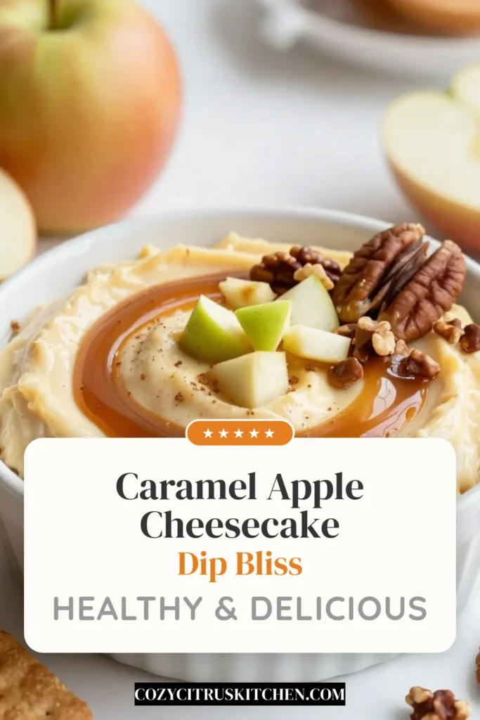 Indulge in this delicious caramel apple cheesecake dip, the perfect treat for any gathering! This easy cheesecake dip recipe combines creamy cream cheese apple dip with flavorful apples and rich caramel, creating a delightful no-bake caramel dip. Serve it with sliced apples and graham crackers for a crowd-pleasing dessert dip with apples. Try it today and elevate your dessert game! Don't forget to save this recipe! #CaramelAppleCheesecakeDip #EasyCheesecakeDip #DessertDip #NoBakeDessert