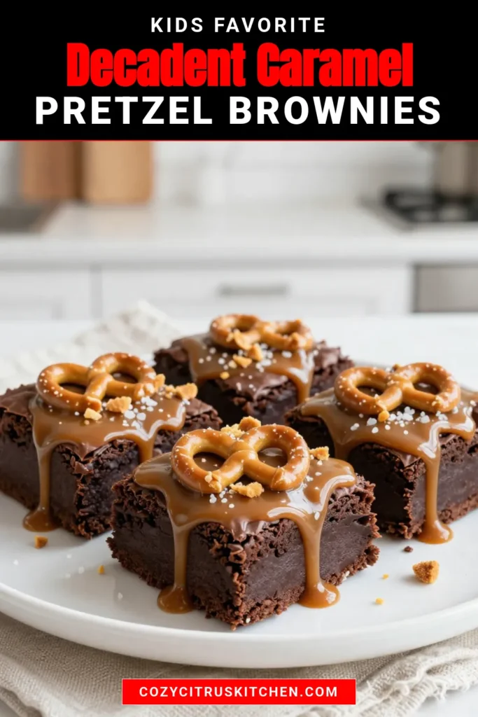 Indulge in the ultimate dessert with these Caramel Pretzel Brownies! This easy caramel brownies recipe combines rich chocolate brownies with pretzels for a delightful crunch and a sweet-salty finish. Perfect for parties, these decadent chocolate pretzel desserts are a must-try. Bake a batch today and impress your friends! Don’t forget to save this recipe for later! #CaramelPretzelBrownies #ChocolateBrowniesWithPretzels #SaltedCaramelBrownies #EasyCaramelBrowniesRecipe