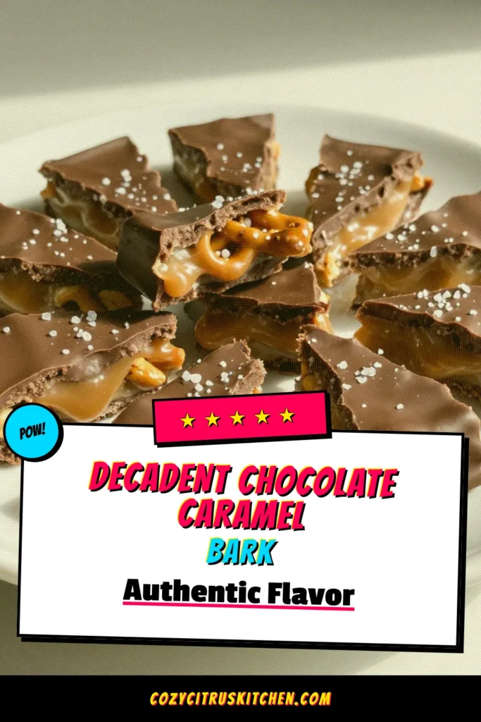 Indulge in the perfect balance of flavors with this delicious Chocolate Caramel Pretzel Bark. This easy candy recipe combines crispy pretzels, gooey caramel, and rich chocolate for a delightful sweet and salty snack. It's a fantastic no-bake dessert idea, perfect for holiday treat recipes or any occasion. Ready in just 15 minutes of prep! Don't miss out, try it today and save the recipe! #ChocolateCaramelPretzelBark #EasyCandyRecipes #SweetAndSaltySnacks #NoBakeDessertIdeas