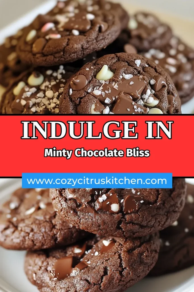 Indulge in the rich flavors of double chocolate mint cookies with this easy chocolate cookie recipe! Perfect for the holidays, these chocolate mint cookie treats are a delightful twist on classic mint chocolate chip cookies. With simple ingredients and straightforward steps, making these delicious double chocolate mint cookies will impress your friends and family. Save this recipe for your next baking adventure! #DoubleChocolateMintCookies #ChocolateMintCookieRecipe #EasyChocolateCookieRecipes #HolidayCookieRecipes