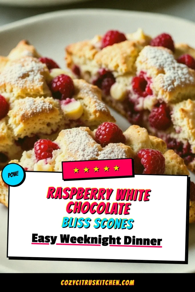 Indulge in these delicious Raspberry White Chocolate Scones, the best scone recipe for any occasion! Perfect for brunch or a cozy afternoon treat, these easy scone baking instructions guide you through crafting fresh raspberry scones that burst with flavor. Plus, the white chocolate adds a delightful twist. Don't miss out on this irresistible white chocolate dessert recipe—save it for your next baking adventure! #SconeRecipe #BakingIdeas #DessertRecipes #RaspberryScones