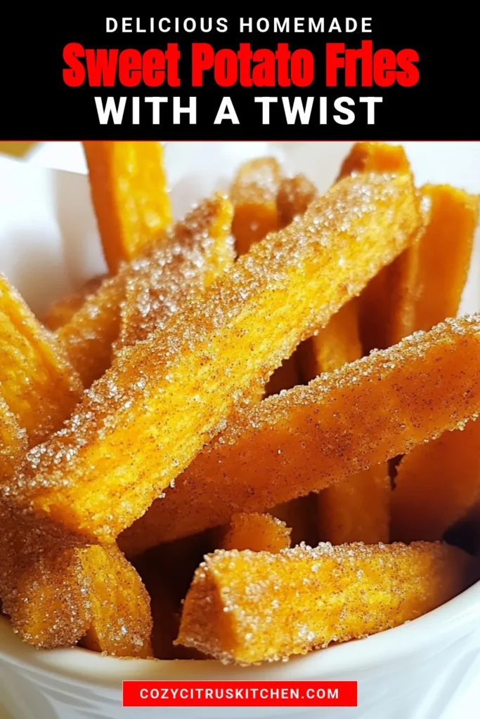 Indulge in these delicious Cinnamon Sweet Potato Fries that are not just tasty but also a healthy sweet potato fries recipe! These oven-baked sweet potato fries are easy to make and coated in a delightful cinnamon sugar blend. Enjoy a guilt-free snack with this easy cinnamon fries recipe that everyone will love. Try it today and elevate your snack game! Save for later and share your creations! #SweetPotatoFries #HealthySnacking #OvenBakedFries #CinnamonSugarDessert