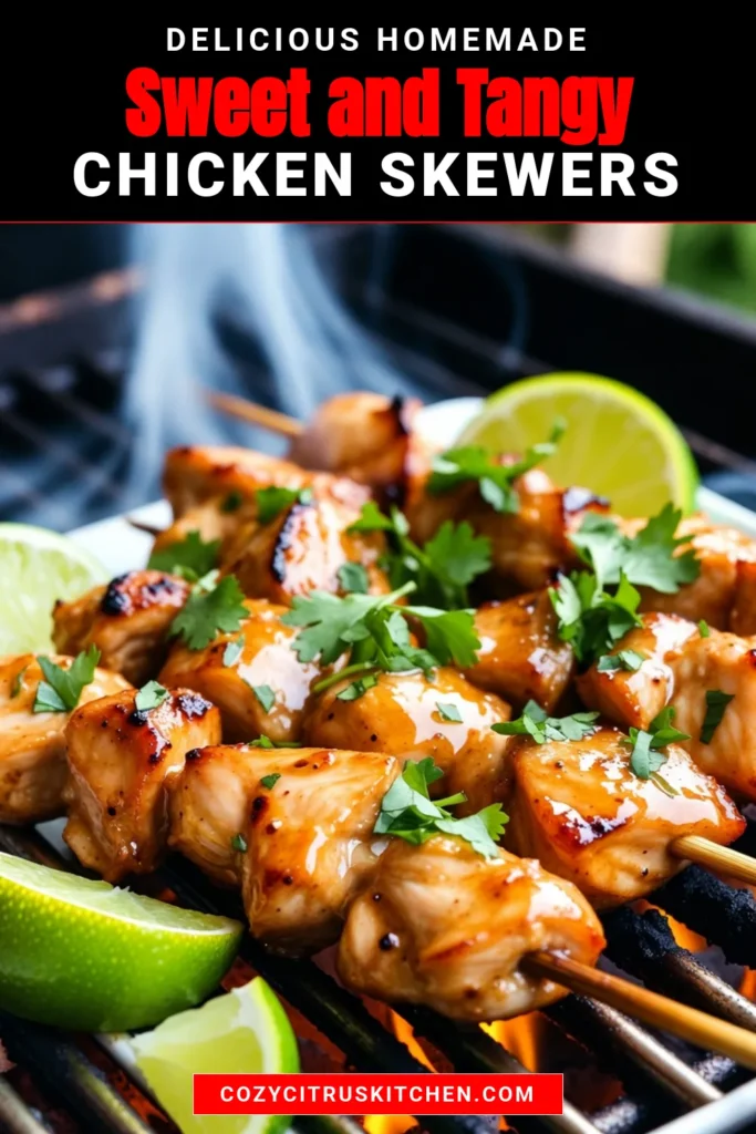 Elevate your summer grilling with these delicious honey lime chicken skewers! This easy chicken skewers recipe features a mouthwatering grilled chicken skewers marinade with honey and fresh lime that brings a burst of flavor. Perfect for healthy chicken skewers that everyone will love, they're ideal for backyard barbecues. Try this simple recipe today and impress your guests! Save for later! #HoneyLimeChickenSkewers #EasyChickenSkewers #SummerGrilling #HealthyRecipes