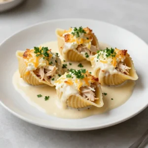 Savory Chicken Alfredo Stuffed Shells Comfort Meal