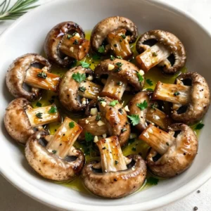 For this garlic herb roasted mushrooms recipe, you need: - 500g assorted mushrooms (cremini, button, shiitake) - 4 cloves garlic, minced - 3 tablespoons olive oil - 1 tablespoon fresh rosemary, finely chopped - 1 tablespoon fresh thyme leaves - 1 teaspoon sea salt - &frac12; teaspoon freshly cracked black pepper These ingredients work well together. The mushrooms soak up all the flavors. Garlic adds a nice kick, while herbs bring freshness. You can also add: - 1 tablespoon balsamic vinegar - 2 tablespoons fresh parsley, chopped (for garnish) Balsamic vinegar gives a sweet tang. Fresh parsley adds a pop of color and taste. If you run out of something, try these swaps: - Use any mix of mushrooms you like. - Swap olive oil with avocado oil. - Replace fresh herbs with dried ones, but use less. - Skip balsamic vinegar for a simpler flavor. These substitutions still create a tasty dish. You can customize based on your pantry. Enjoy making it your own! {{ingredient_image_1}} Start by preheating your oven to 200&deg;C (400&deg;F). This heat helps to roast the mushrooms well. Line a baking sheet with parchment paper. This step makes cleaning easier later. In a large mixing bowl, add the cleaned mushrooms. You can use assorted mushrooms like cremini, button, or shiitake. Next, mince four cloves of garlic and add them to the bowl. Pour in three tablespoons of olive oil. Add one tablespoon of finely chopped fresh rosemary and one tablespoon of fresh thyme leaves. Then, sprinkle in one teaspoon of sea salt and half a teaspoon of freshly cracked black pepper. If you want a tangy kick, drizzle in one tablespoon of balsamic vinegar. Now, toss everything together. Make sure the mushrooms are well coated with the herbs and oil. This step adds lots of flavor. Spread the seasoned mushrooms in a single layer on the baking sheet. This helps them cook evenly. Roast the mushrooms in the preheated oven for 20 to 25 minutes. Stir them halfway through. This ensures even cooking and browning. The mushrooms should be golden brown and tender when done. Once roasted, take them out of the oven. Sprinkle some chopped parsley on top for a fresh touch. Enjoy your garlic herb roasted mushrooms! To ensure your mushrooms roast perfectly, keep these tips in mind: - Choose uniform sizes: This helps them cook evenly. - Single layer: Spread mushrooms out on the baking sheet. Overcrowding leads to steaming. - Stir halfway: Give them a gentle stir halfway through roasting for even color. - Watch the time: Roasting takes 20-25 minutes. Look for a golden brown color. You can boost the flavor of your garlic herb roasted mushrooms. Here are some ideas: - Add basil: Fresh basil brings a sweet note. - Try oregano: It adds a warm, earthy flavor. - Experiment with dill: Dill gives a unique twist. - Mix in parsley: Fresh parsley brightens the dish and adds color. Feel free to mix herbs based on your taste! Presentation makes a big difference when serving. Here&rsquo;s how to impress: - Use a rustic bowl: It adds charm to your dish. - Garnish well: Sprinkle extra herbs or lemon wedges on the side. - Serve warm: Mushrooms taste best when warm. - Add a drizzle: A little balsamic vinegar on top looks nice and adds flavor. With these tips, your garlic herb roasted mushrooms will shine on the table! Pro Tips Choose Fresh Mushrooms: Opt for fresh, firm mushrooms without bruises or blemishes for the best flavor and texture. Experiment with Herbs: Feel free to mix and match different herbs like basil or oregano for a unique twist on the classic flavor profile. Adjust Roasting Time: Keep an eye on the mushrooms as they roast; cooking time may vary based on the size of the mushrooms. Serving Suggestions: These mushrooms pair wonderfully with grilled meats or can be served atop creamy polenta for a delicious vegetarian meal. {{image_2}} You can use many types of mushrooms in this recipe. I love mixing cremini, button, and shiitake mushrooms. Each type adds its own taste. Cremini mushrooms give a rich flavor. Button mushrooms are mild and tender. Shiitake mushrooms provide a deep, earthy taste. You can also try portobello or oyster mushrooms. Each combination brings new joy to your dish. This recipe is naturally vegan and gluten-free. The ingredients are simple and clean. Olive oil, garlic, and herbs are all plant-based. You don&rsquo;t need to change anything to make it vegan. Just double-check your balsamic vinegar for gluten. Most brands are fine, but some may add gluten. Enjoy this dish without worry, and share it with everyone! You can make this dish even better with spices. Try adding a pinch of red pepper flakes for heat. A sprinkle of smoked paprika gives a nice depth. If you like zest, add lemon zest for brightness. You can also use garlic powder for extra garlic flavor. Experiment with your favorite spices to find the mix you love! To store your garlic herb roasted mushrooms, let them cool first. Place them in an airtight container. This helps keep them fresh. You can store them in the fridge. Use the mushrooms within a few days for the best taste. When you want to enjoy your leftovers, you can reheat them easily. Preheat your oven to 180&deg;C (350&deg;F). Spread the mushrooms on a baking sheet. Heat them for about 10 minutes. This helps them regain their crisp texture. Leftover garlic herb roasted mushrooms last about 3 to 5 days in the fridge. If you want to keep them longer, consider freezing them. They can last up to 3 months in the freezer. Just remember to store them in a freezer-safe bag or container. Look for firm, fresh mushrooms. The caps should be closed and smooth. Avoid any that are slimy or have dark spots. I love using cremini, button, and shiitake mushrooms. They all have great flavor and texture. You can mix different types for a fun twist. Make sure they are cleaned and trimmed before cooking. This helps them roast well and taste great. Yes, you can use dried herbs. Just remember that dried herbs are stronger. Use about one-third of the amount if you switch. For example, if the recipe calls for one tablespoon of fresh rosemary, use one teaspoon of dried. However, fresh herbs add a bright flavor. They also look nice on the plate. If you can, choose fresh herbs for the best taste. Serve these mushrooms warm, right from the oven. They make a great side dish. Try pairing them with grilled meats or pasta. You can also toss them in salads for extra flavor. For a fun twist, add them to omelets or sandwiches. Garnish with fresh parsley and lemon wedges. This adds color and a nice zing. Enjoy experimenting with different pairings! This guide covered everything you need for garlic herb roasted mushrooms. We talked about ingredients, step-by-step instructions, and tips to ensure perfect roasting. You learned about different mushroom types, vegan options, and how to store leftovers. Remember, the right mushrooms make a big difference in flavor. Use fresh herbs to boost taste. Follow these steps, and you will serve a delicious dish every time. Happy cooking!