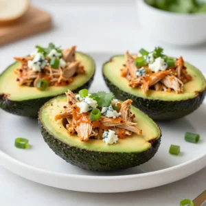 Buffalo Chicken Stuffed Avocados Flavorful Meal Idea